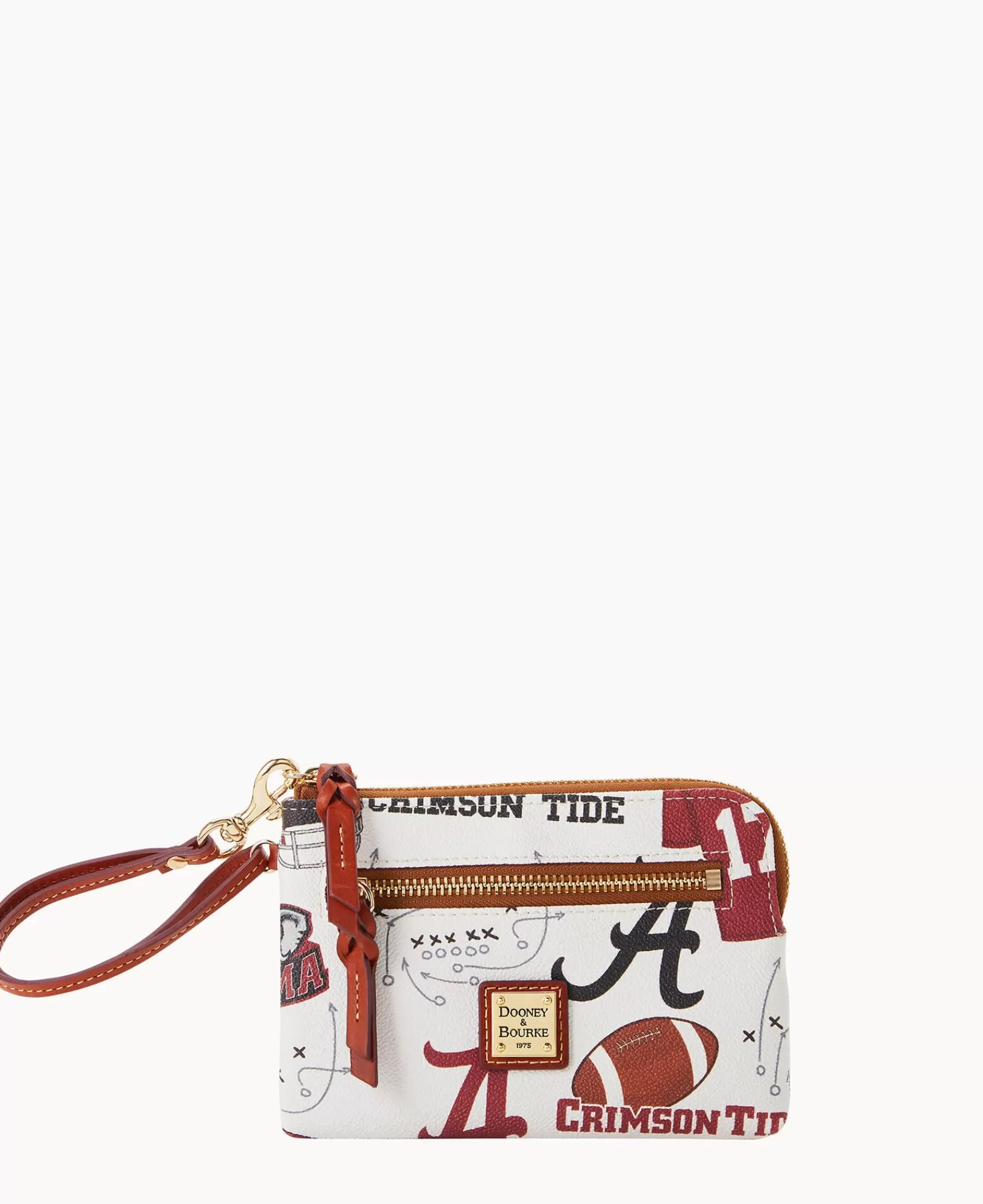 Wristlets | Wallets>Dooney & Bourke Collegiate University of Alabama Zip Around Wristlet WhiteMulti