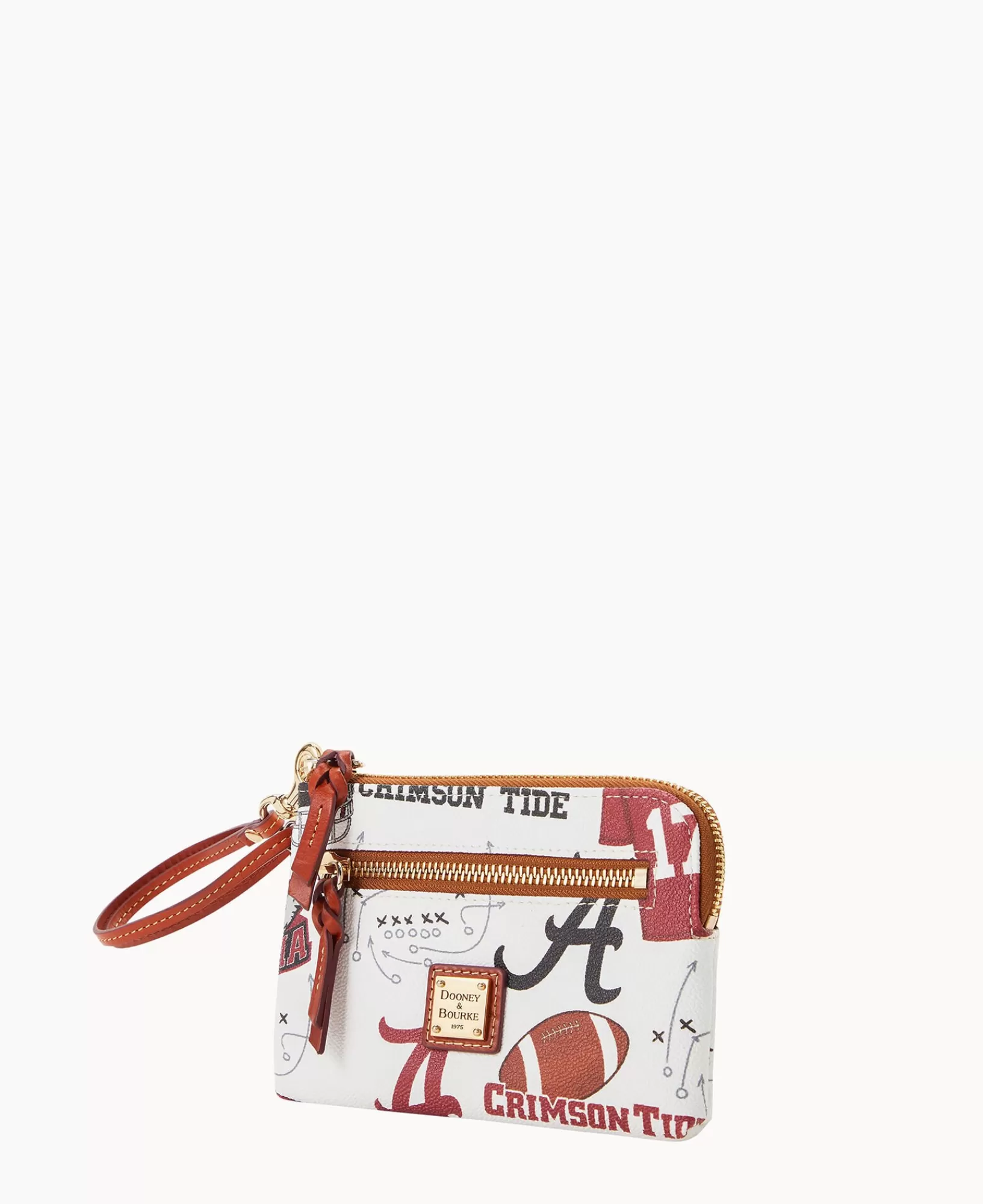 Wristlets | Wallets>Dooney & Bourke Collegiate University of Alabama Zip Around Wristlet WhiteMulti