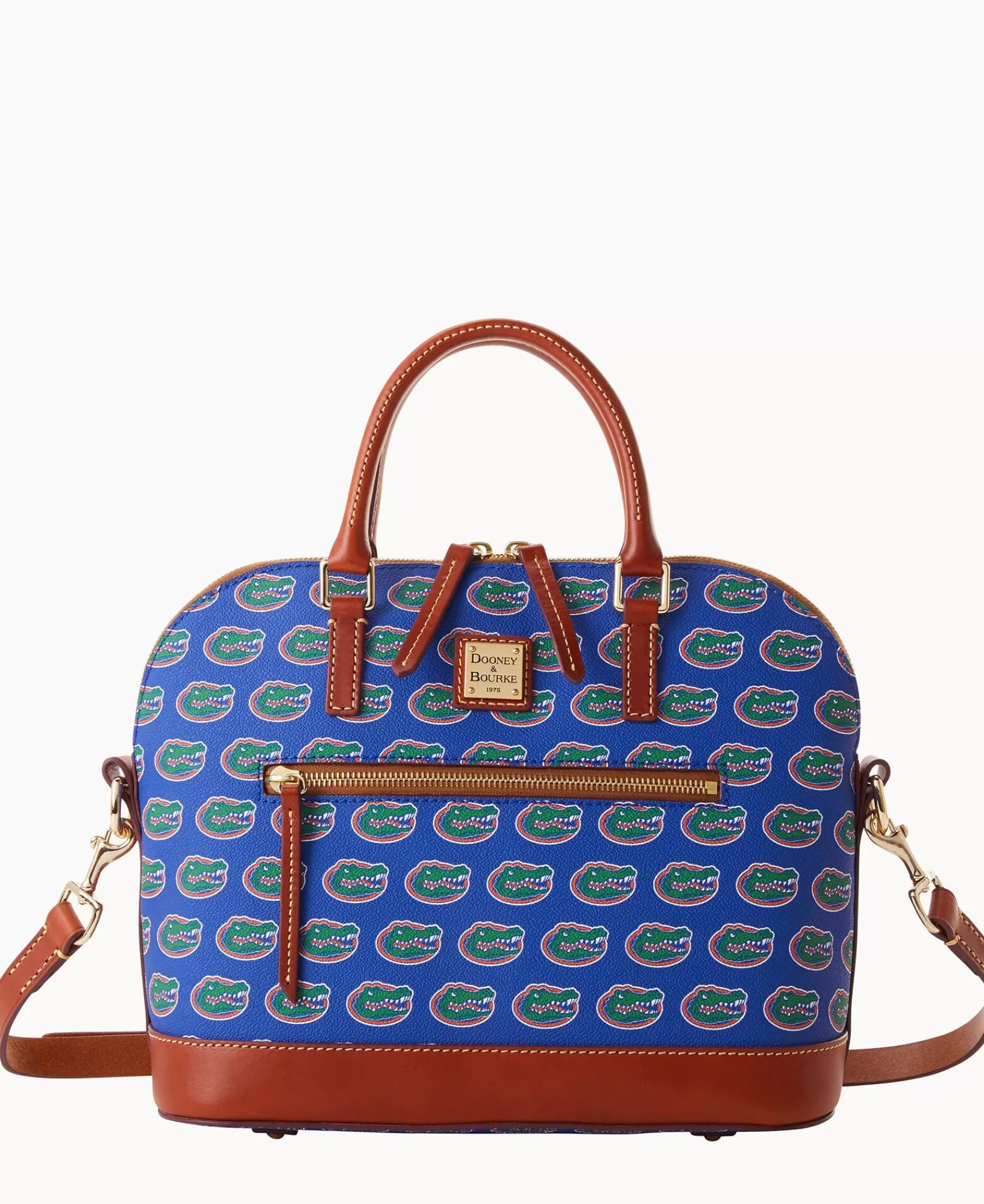 Shoulder Bags | Satchels>Dooney & Bourke Collegiate University of Florida Domed Zip Satchel Blue