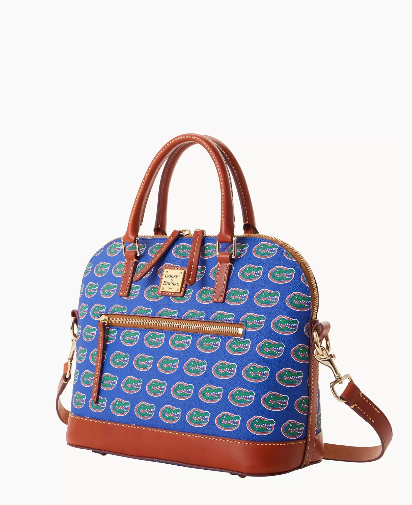 Shoulder Bags | Satchels>Dooney & Bourke Collegiate University of Florida Domed Zip Satchel Blue