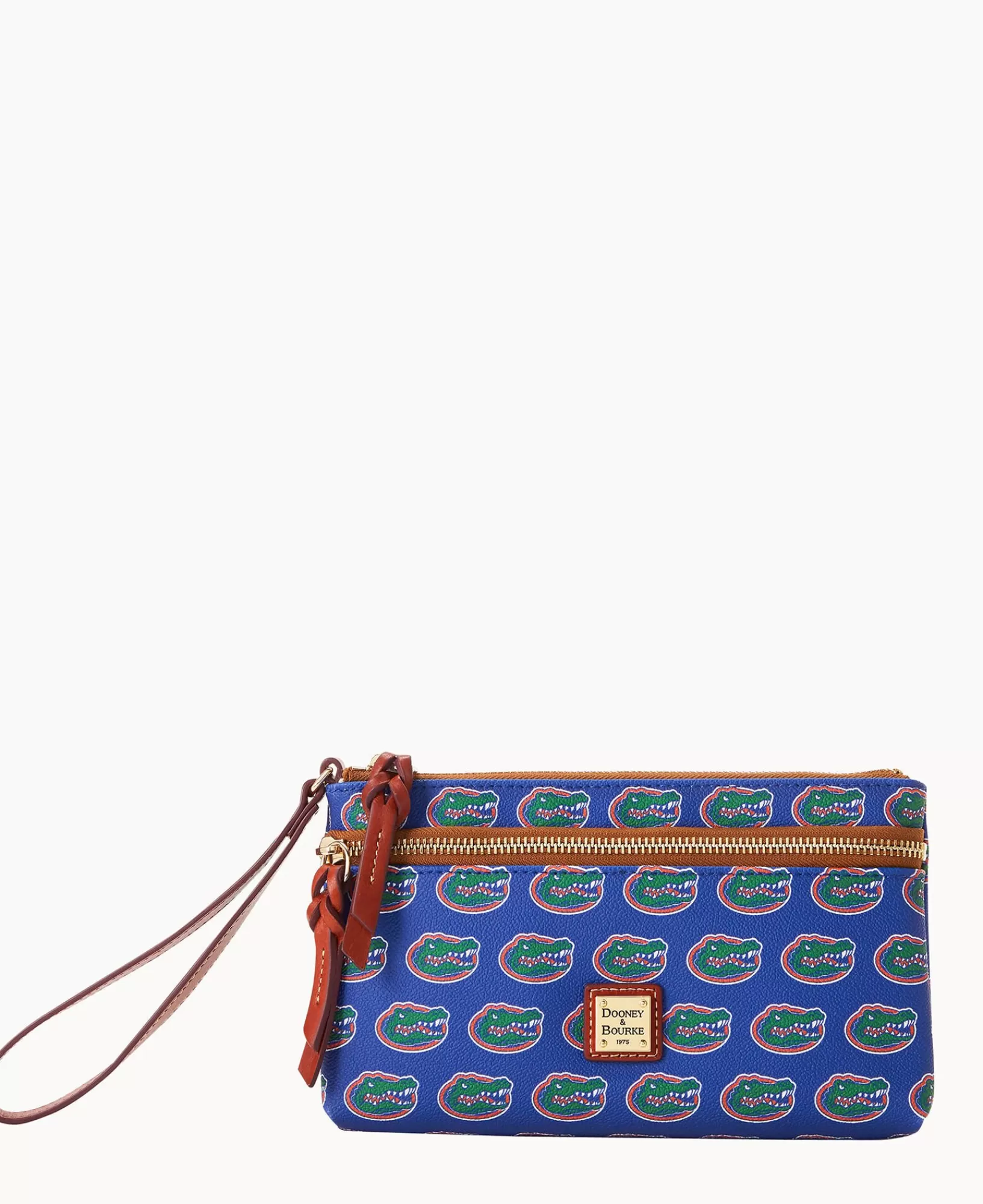 Wristlets | Wallets>Dooney & Bourke Collegiate University of Florida Double Zip Wristlet Blue