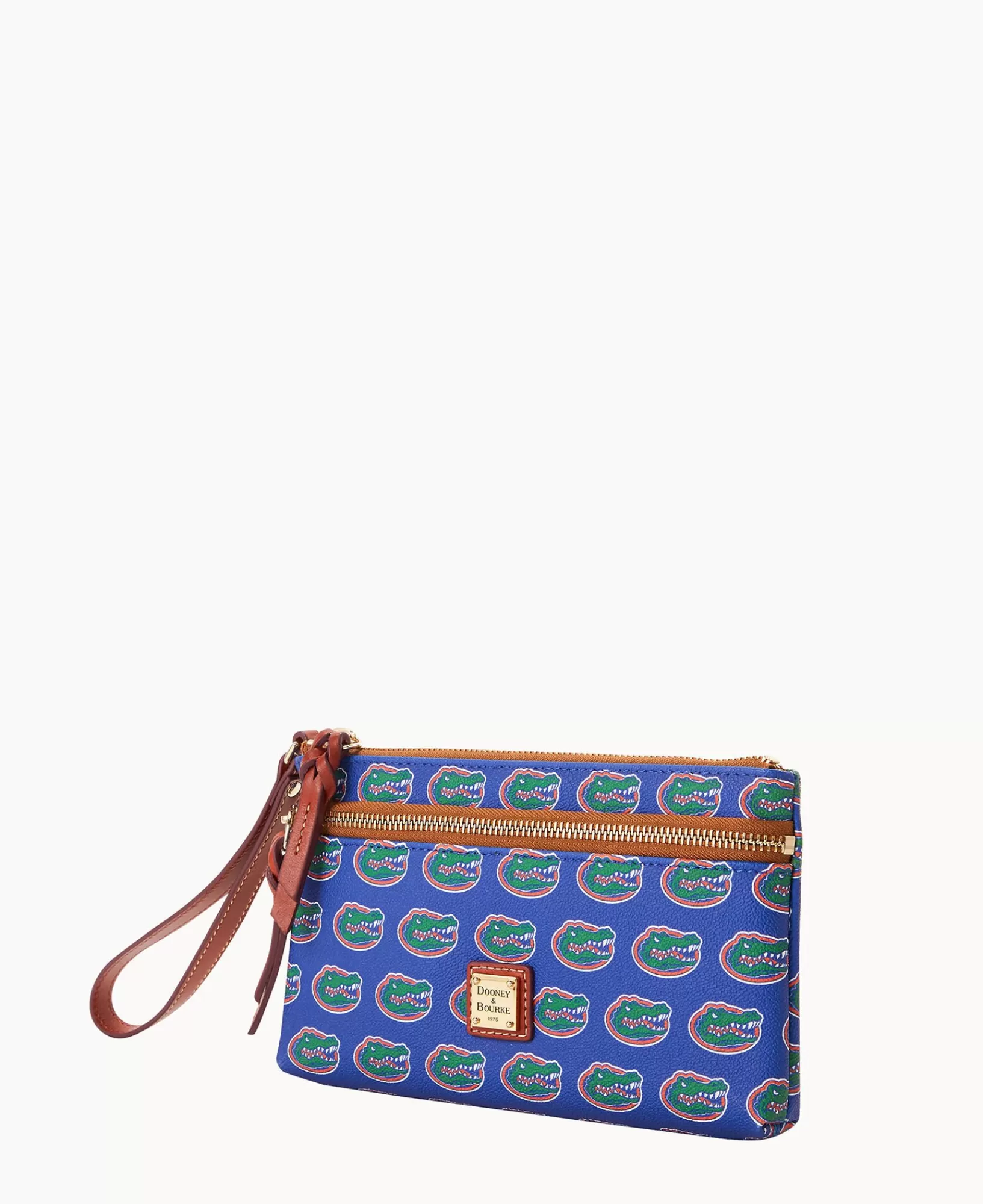 Wristlets | Wallets>Dooney & Bourke Collegiate University of Florida Double Zip Wristlet Blue