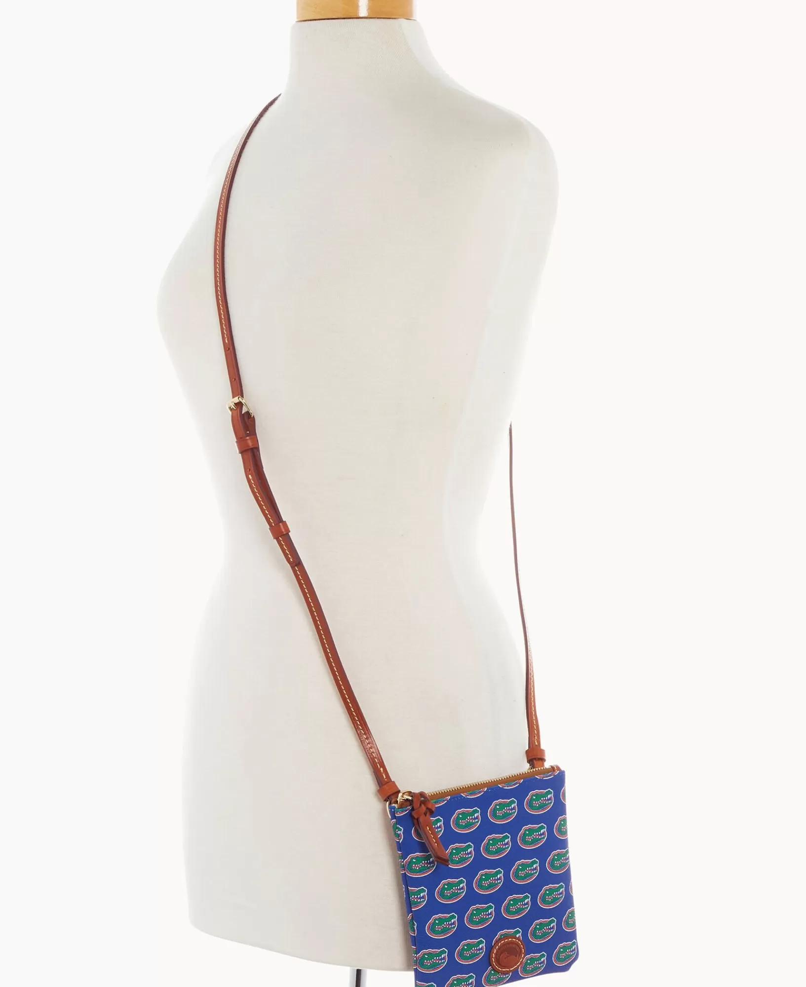 Shoulder Bags | Crossbodies>Dooney & Bourke Collegiate University of Florida Small North South Top Zip Crossbody Blue