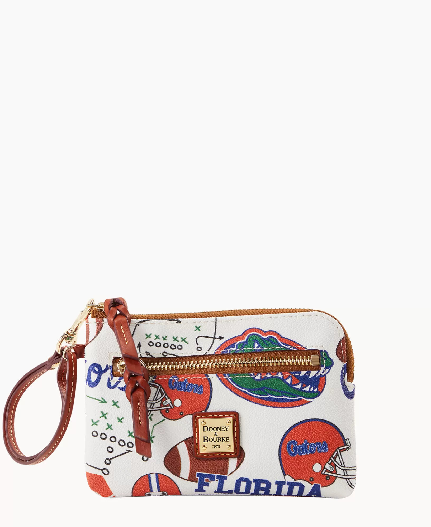 Wristlets | Wallets>Dooney & Bourke Collegiate University of Florida Zip Around Wristlet WhiteMulti