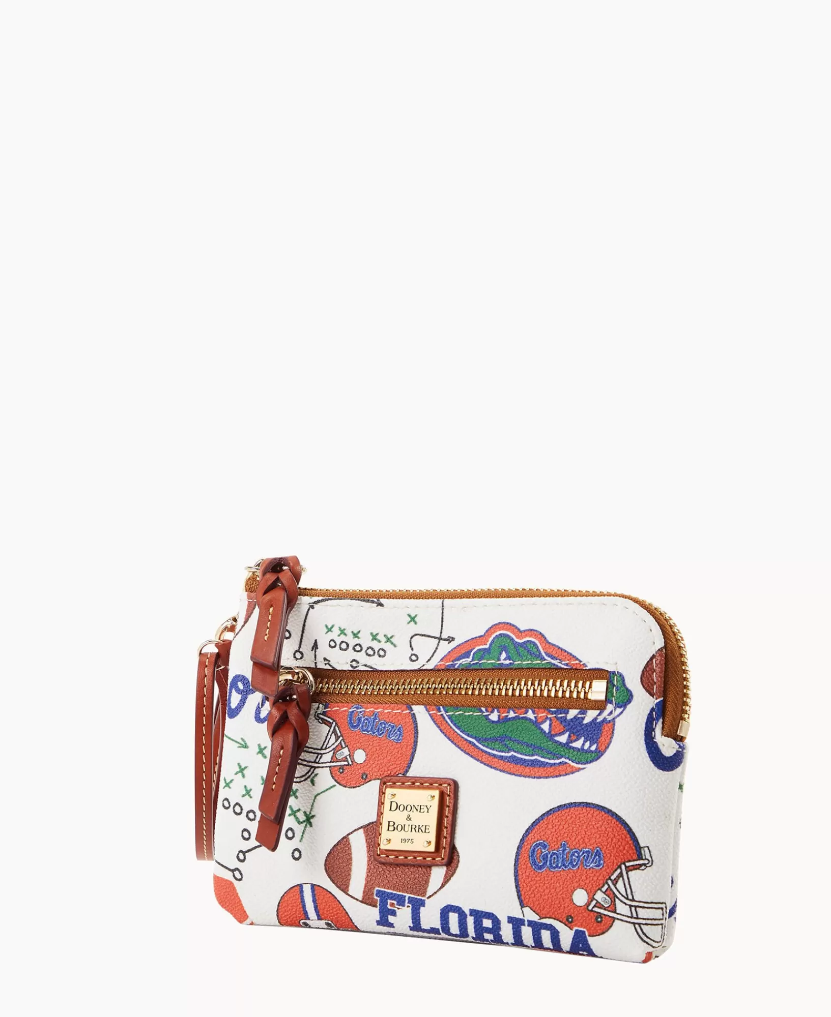 Wristlets | Wallets>Dooney & Bourke Collegiate University of Florida Zip Around Wristlet WhiteMulti