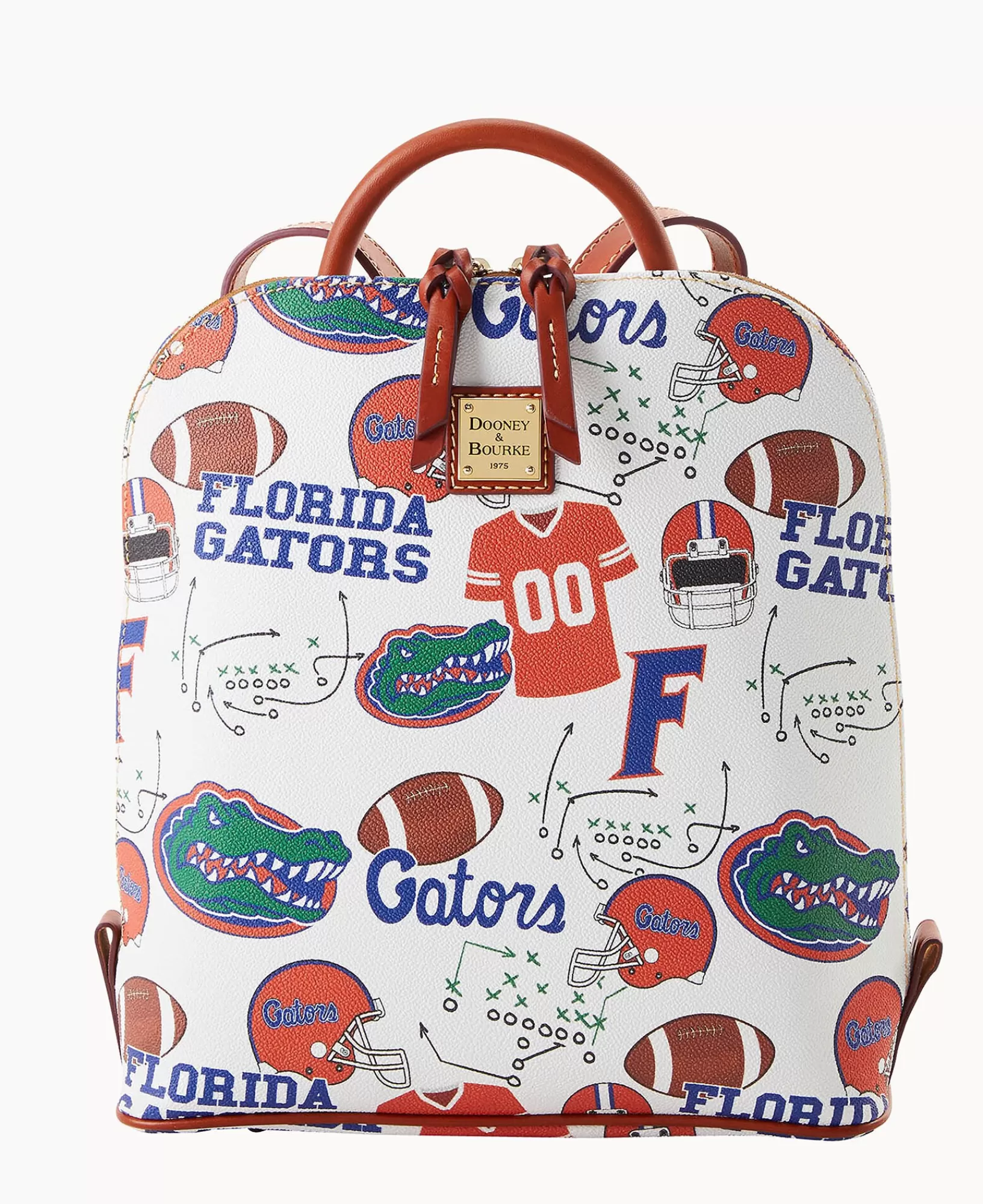 Backpacks>Dooney & Bourke Collegiate University of Florida Zip Pod Backpack WhiteMulti