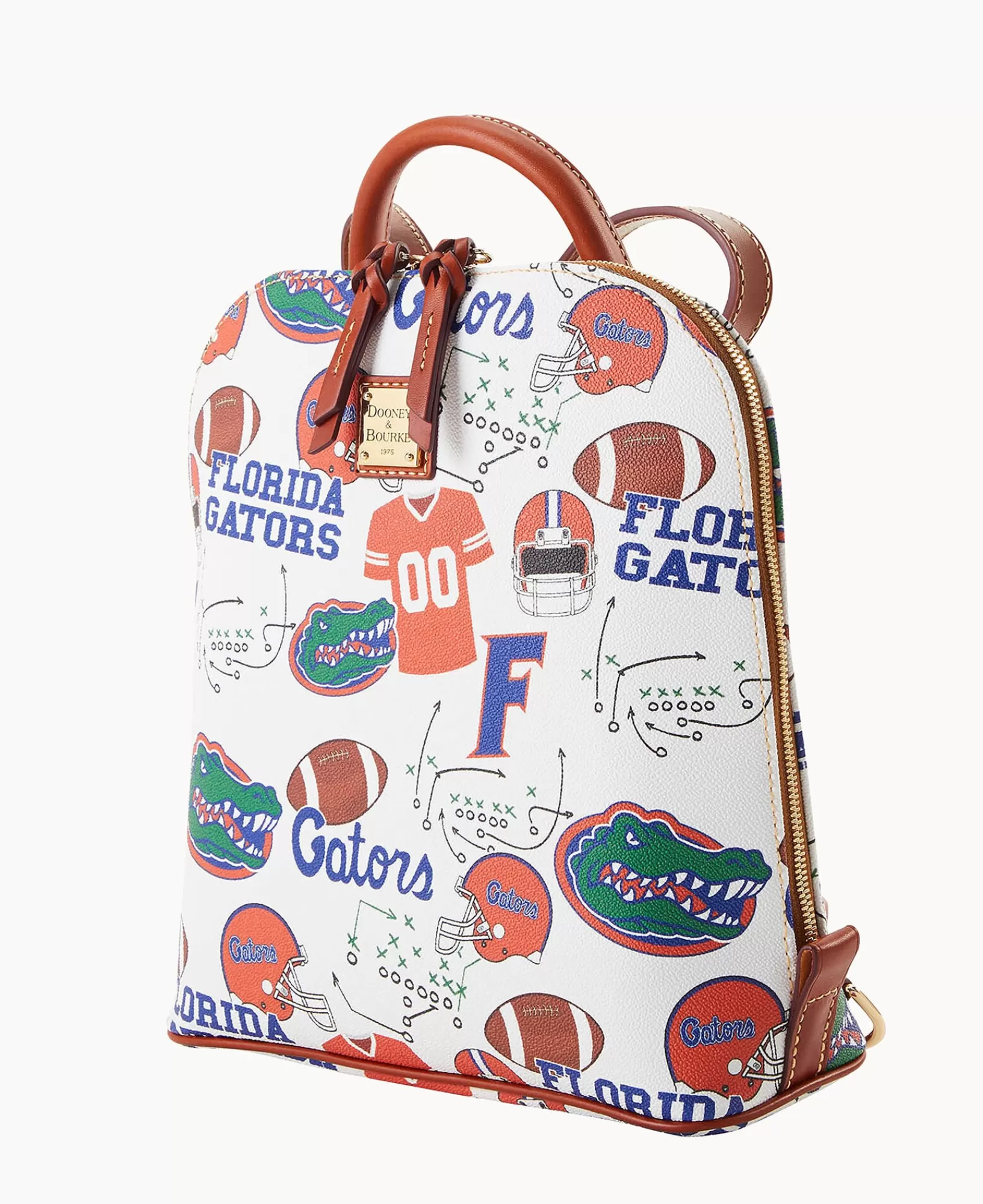 Backpacks>Dooney & Bourke Collegiate University of Florida Zip Pod Backpack WhiteMulti