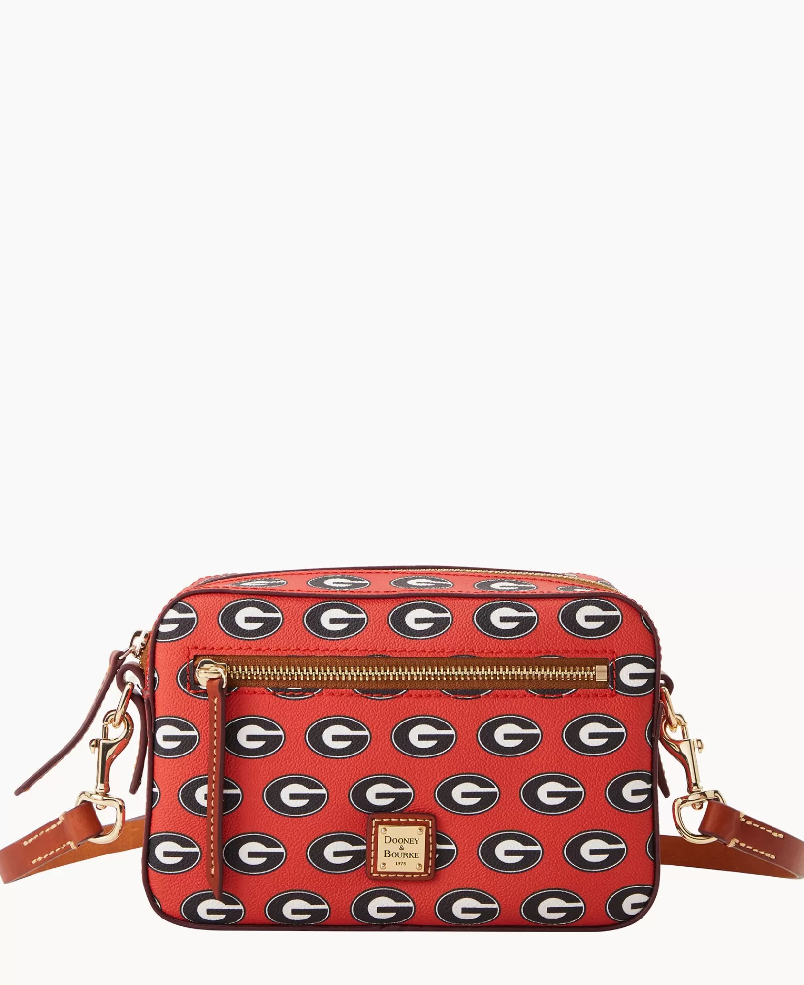 Shoulder Bags | Crossbodies>Dooney & Bourke Collegiate University of Georgia Camera Zip Crossbody Red