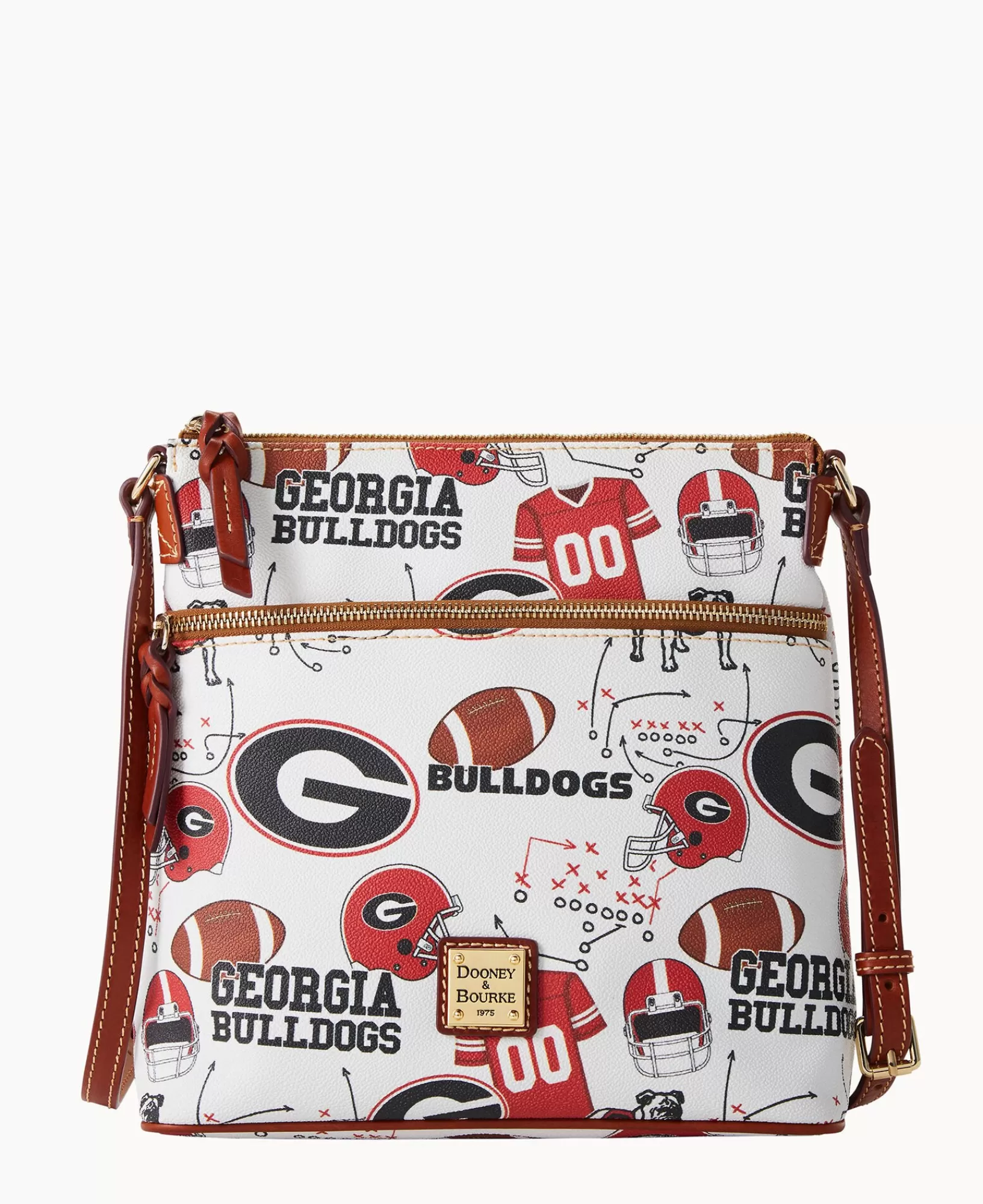 Shoulder Bags | Crossbodies>Dooney & Bourke Collegiate University of Georgia Crossbody WhiteMulti