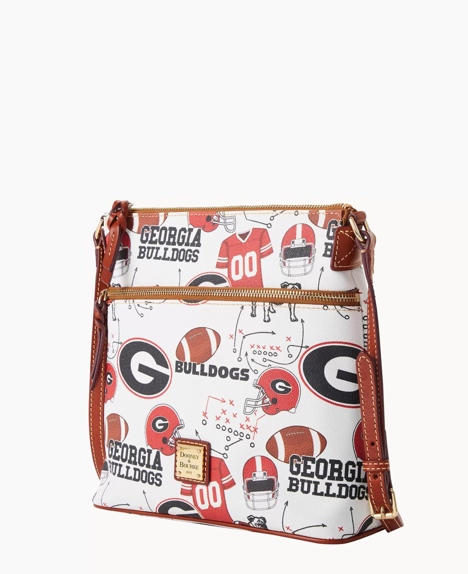 Shoulder Bags | Crossbodies>Dooney & Bourke Collegiate University of Georgia Crossbody WhiteMulti