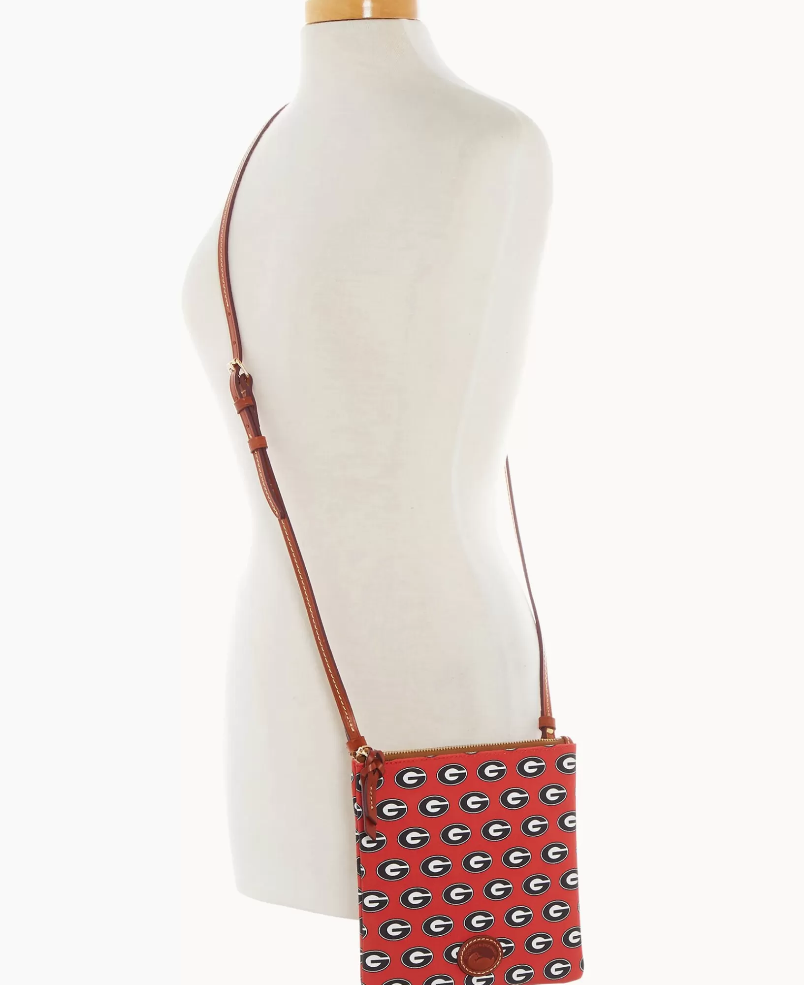 Shoulder Bags | Crossbodies>Dooney & Bourke Collegiate University of Georgia North South Top Zip Crossbody Red