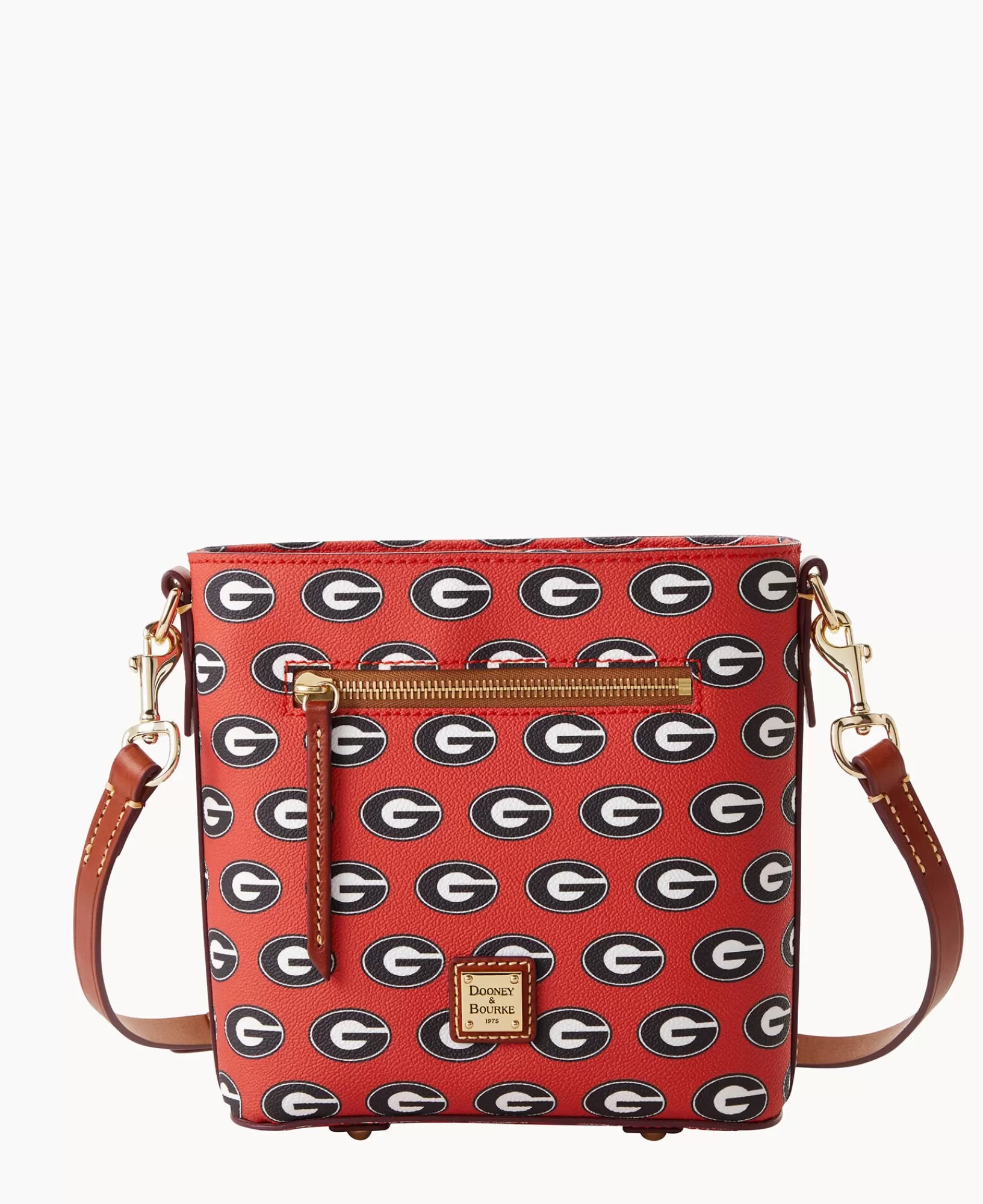 Shoulder Bags | Crossbodies>Dooney & Bourke Collegiate University of Georgia Small Zip Crossbody Red