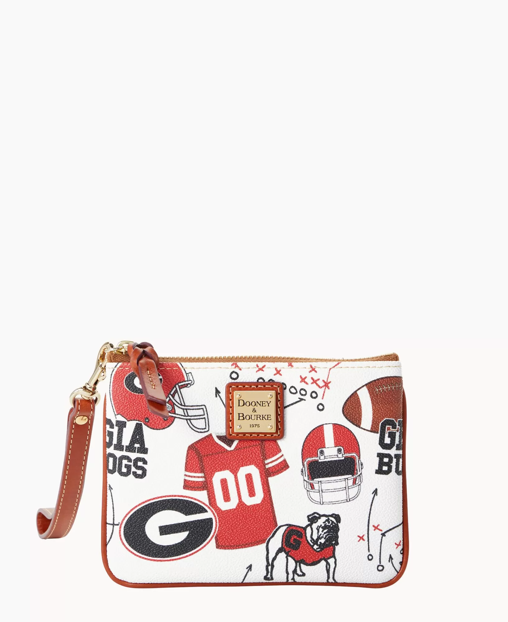 Wristlets | Wallets>Dooney & Bourke Collegiate University of Georgia Stadium Wristlet WhiteMulti