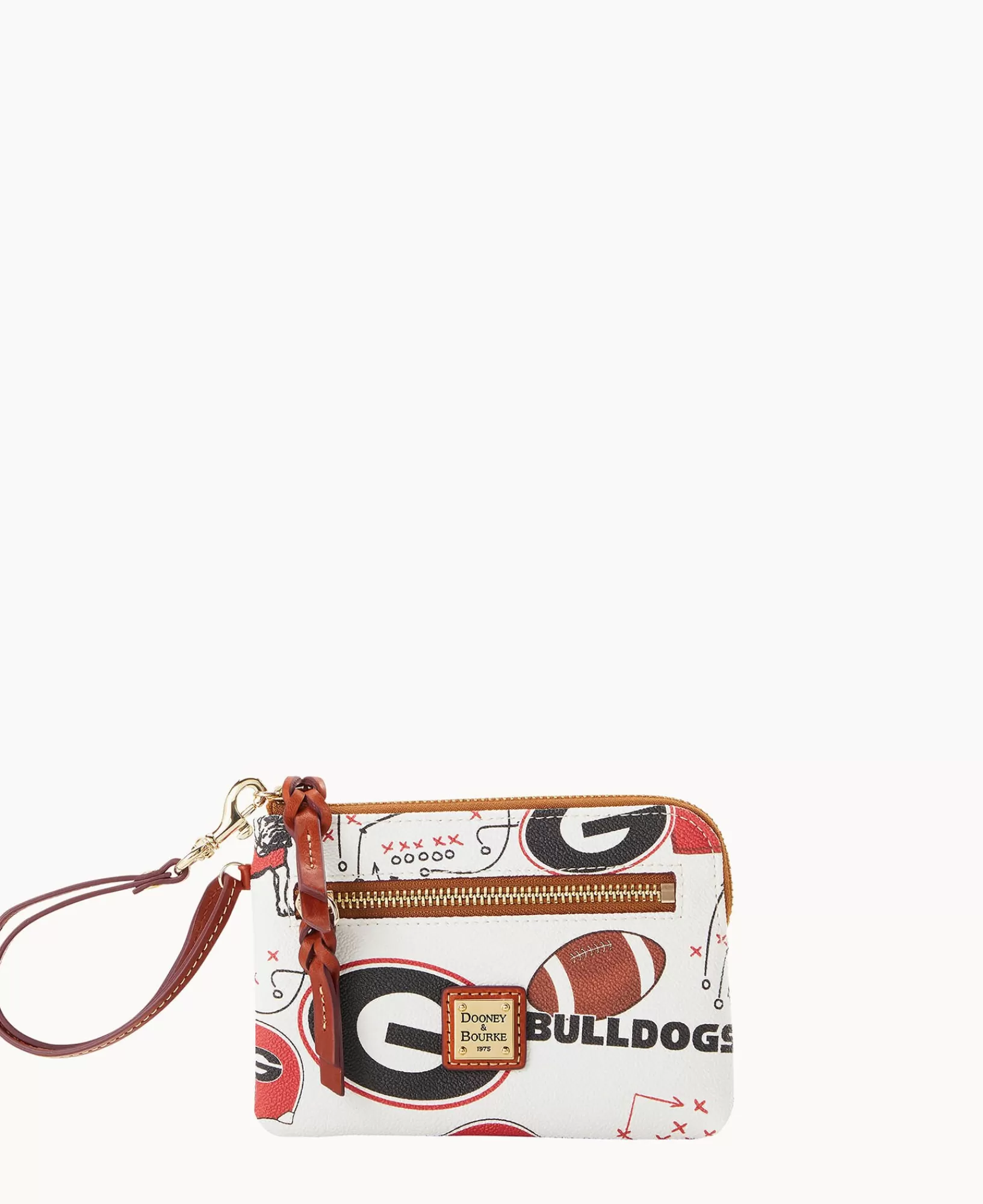 Wristlets | Wallets>Dooney & Bourke Collegiate University of Georgia Zip Around Wristlet WhiteMulti