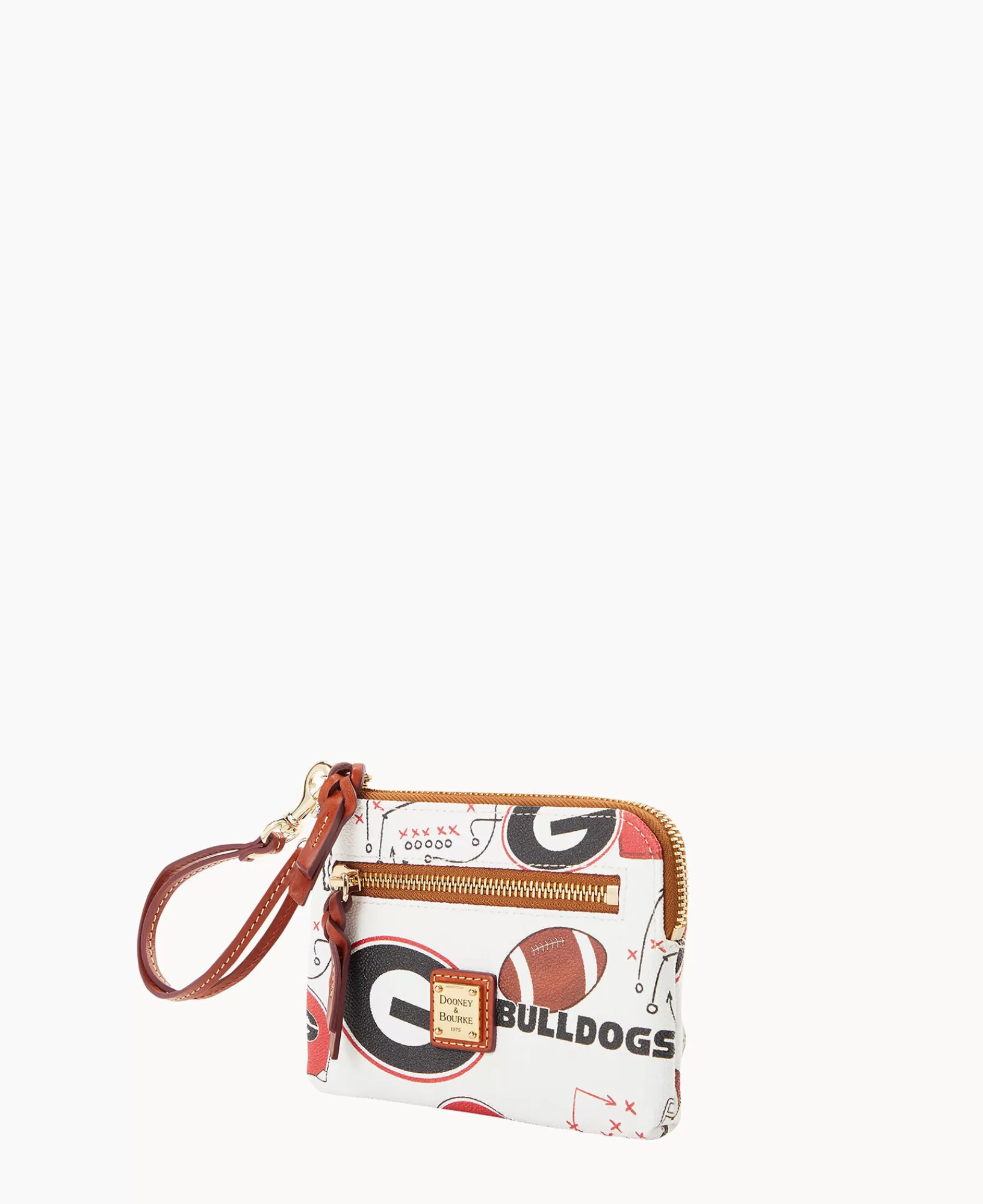 Wristlets | Wallets>Dooney & Bourke Collegiate University of Georgia Zip Around Wristlet WhiteMulti