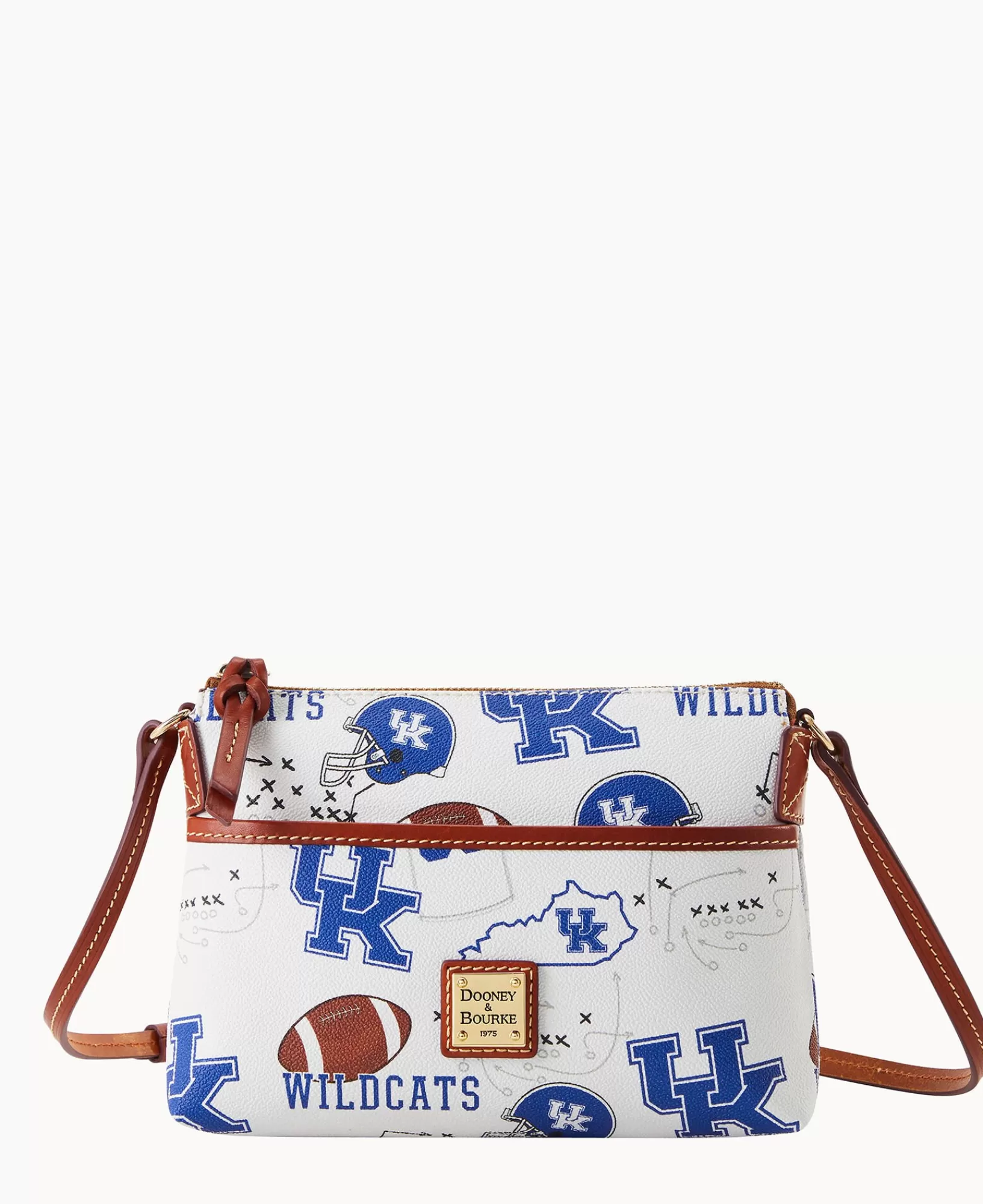 Shoulder Bags | Crossbodies>Dooney & Bourke Collegiate University of Kentucky Ginger Crossbody WhiteMulti