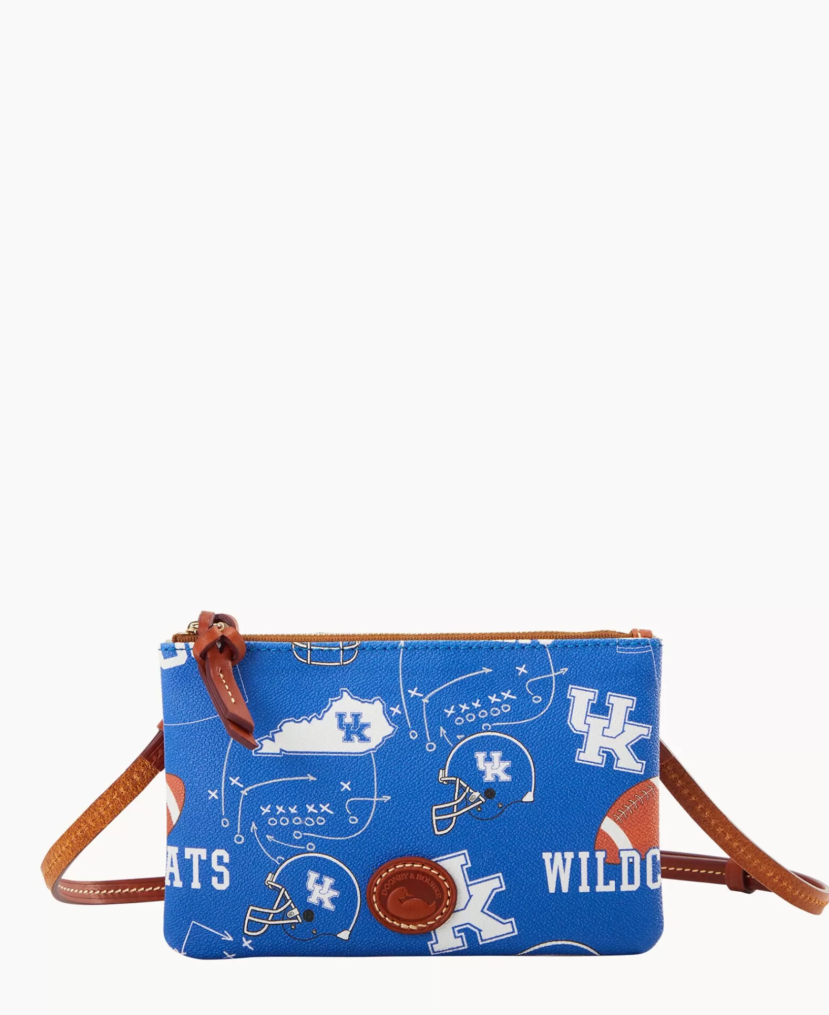 Shoulder Bags | Crossbodies>Dooney & Bourke Collegiate University of Kentucky Top Zip Crossbody Blue