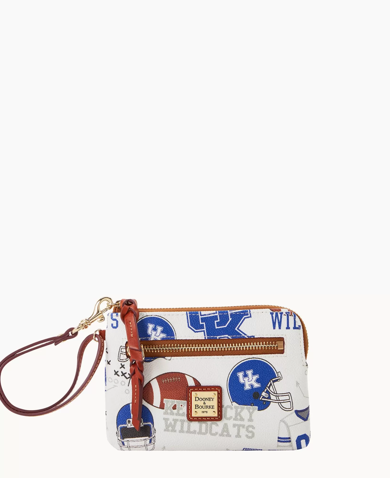 Wristlets | Wallets>Dooney & Bourke Collegiate University of Kentucky Zip Around Wristlet WhiteMulti