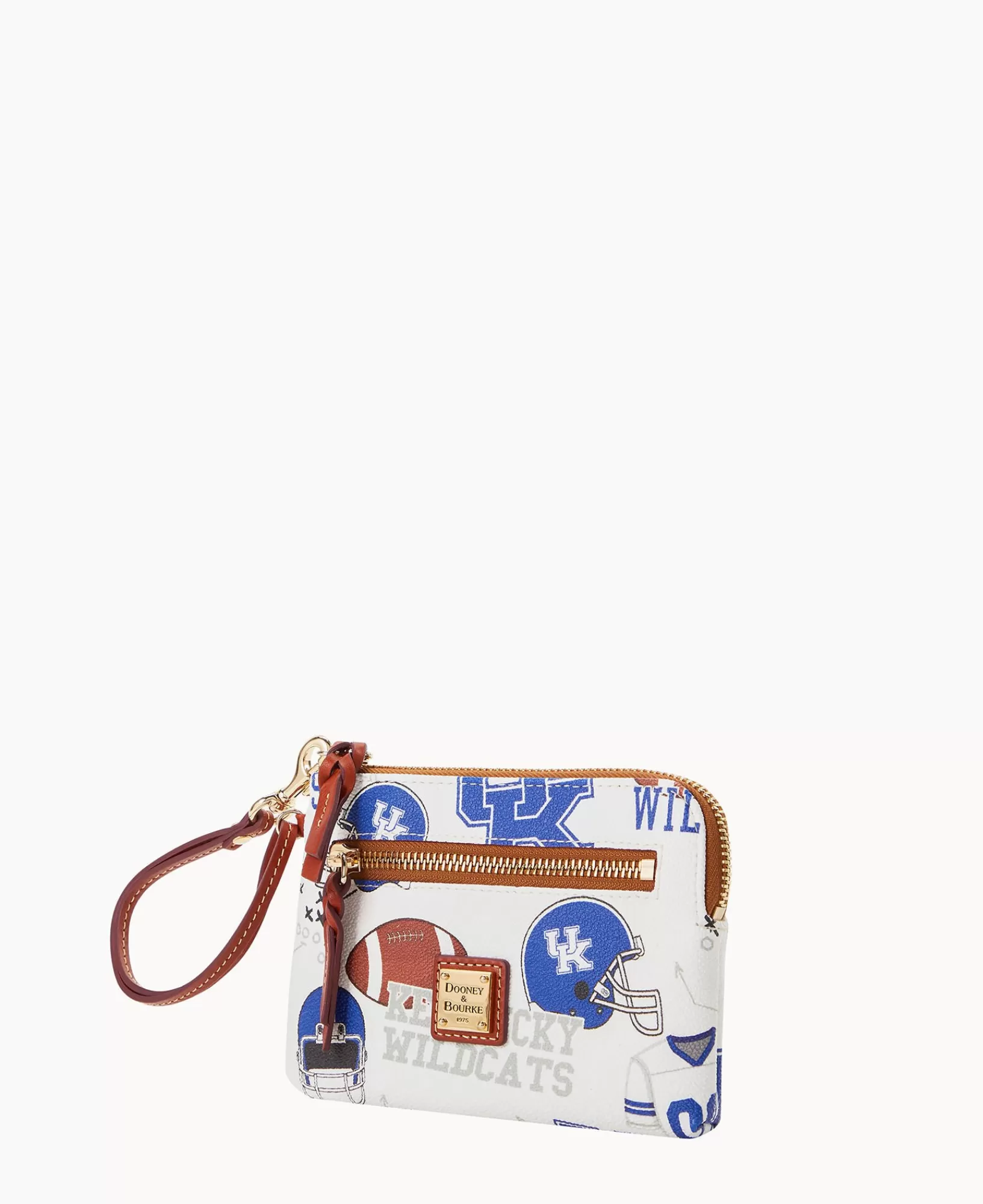 Wristlets | Wallets>Dooney & Bourke Collegiate University of Kentucky Zip Around Wristlet WhiteMulti