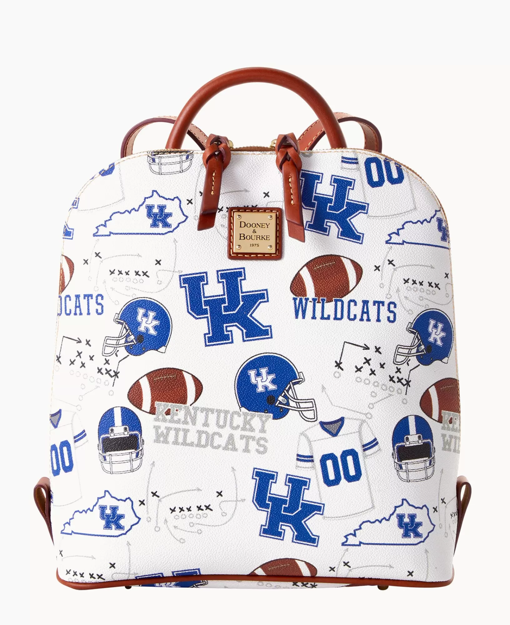 Backpacks>Dooney & Bourke Collegiate University of Kentucky Zip Pod Backpack WhiteMulti