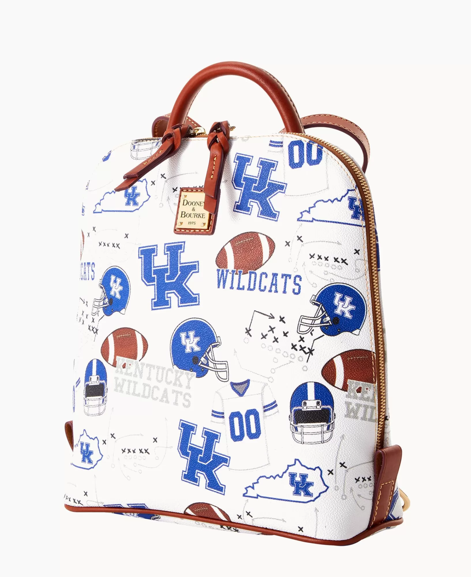 Backpacks>Dooney & Bourke Collegiate University of Kentucky Zip Pod Backpack WhiteMulti