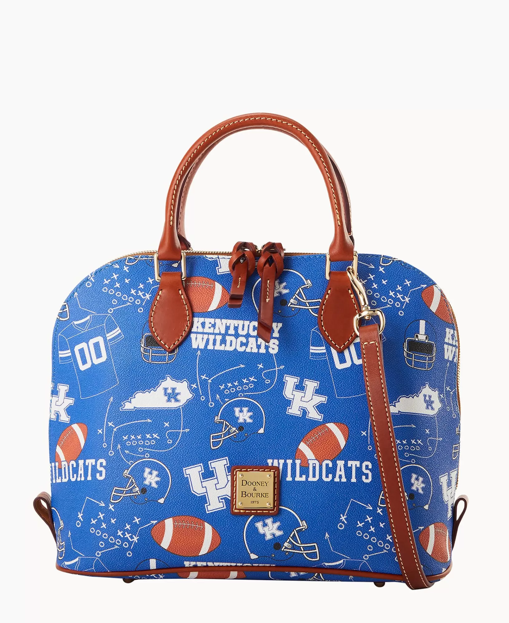 Shoulder Bags | Crossbodies>Dooney & Bourke Collegiate University of Kentucky Zip Zip Satchel Blue