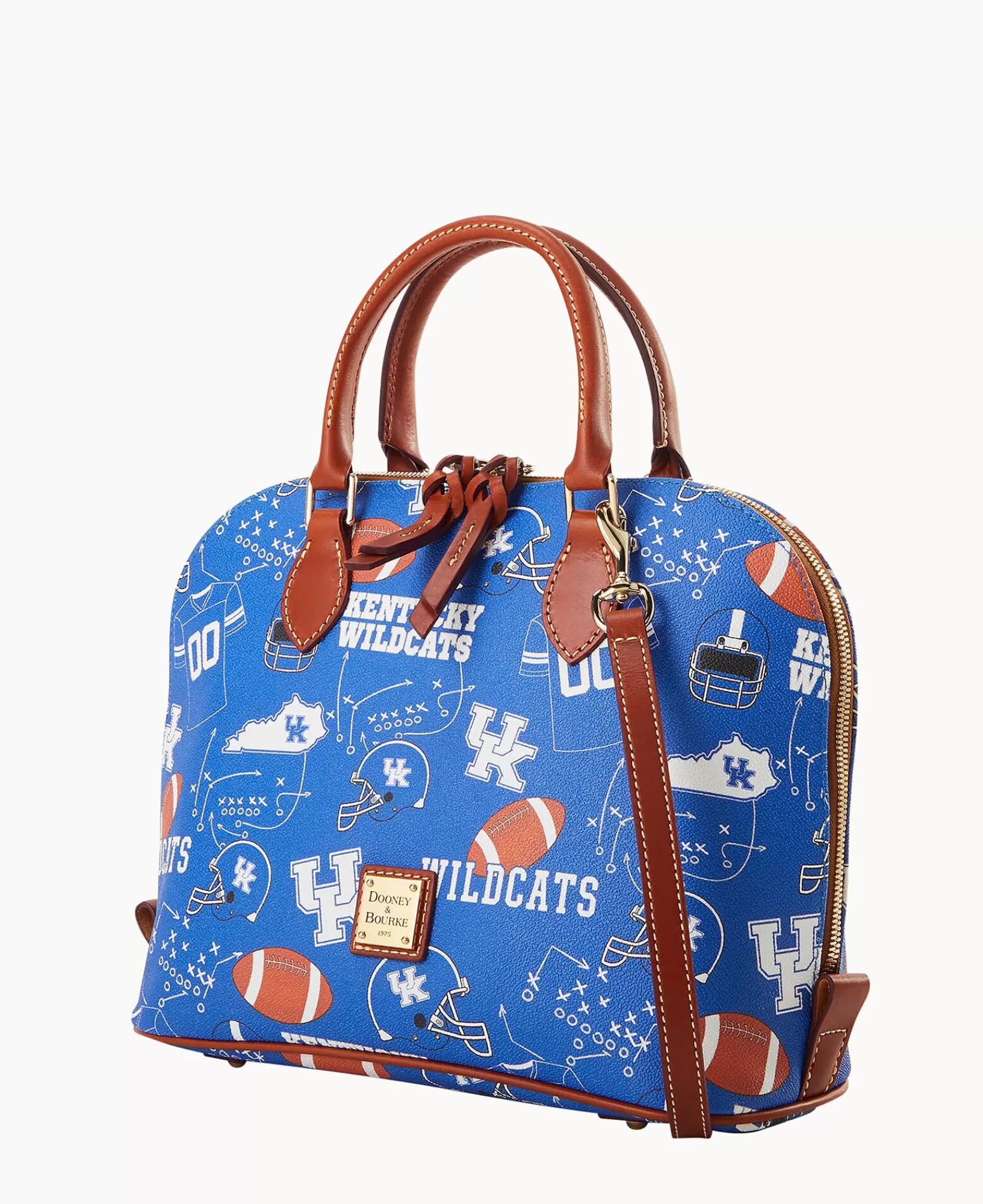 Shoulder Bags | Crossbodies>Dooney & Bourke Collegiate University of Kentucky Zip Zip Satchel Blue