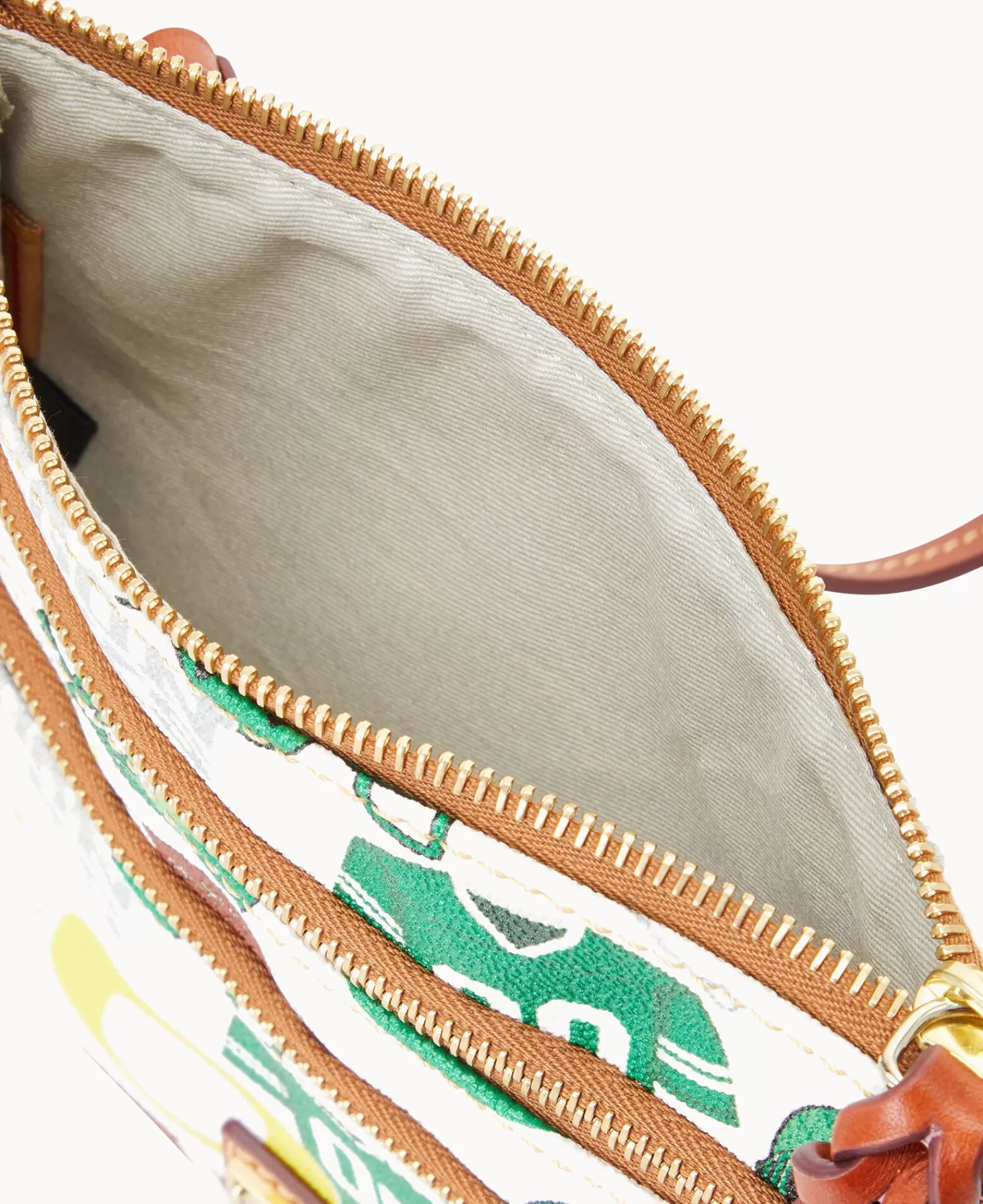 Shoulder Bags | Crossbodies>Dooney & Bourke Collegiate University of Oregon North South Triple Zip Crossbody WhiteMulti