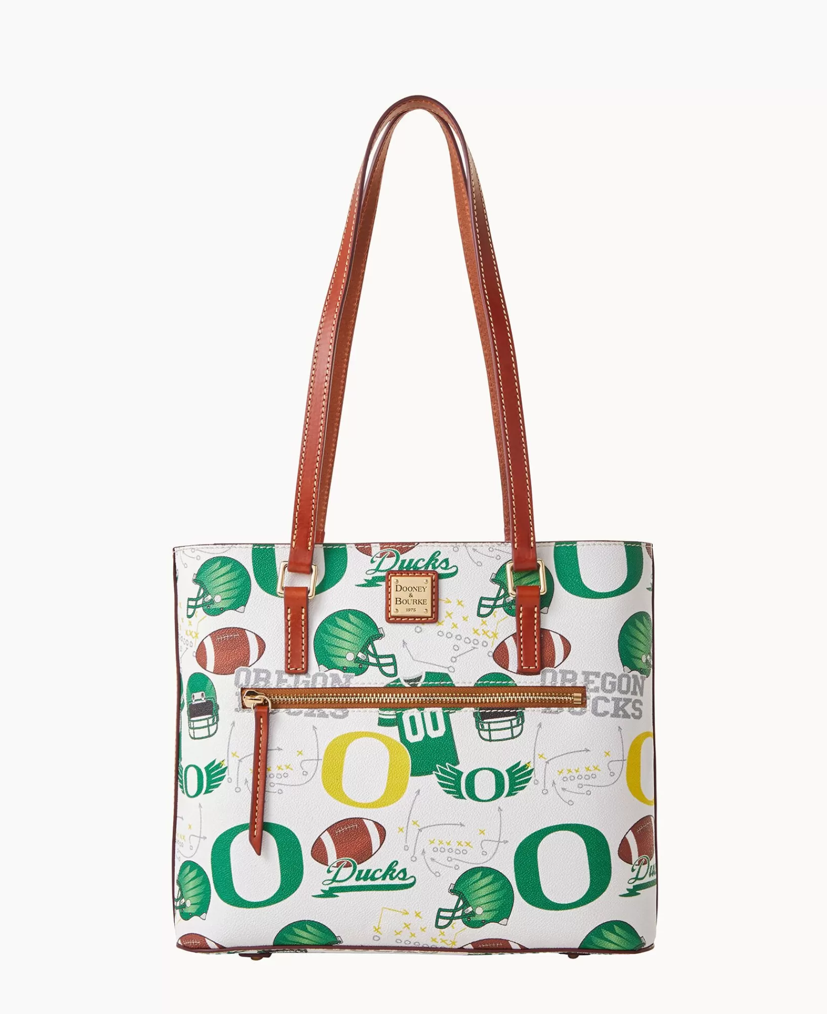 Shoulder Bags | Totes>Dooney & Bourke Collegiate University of Oregon Shopper WhiteMulti