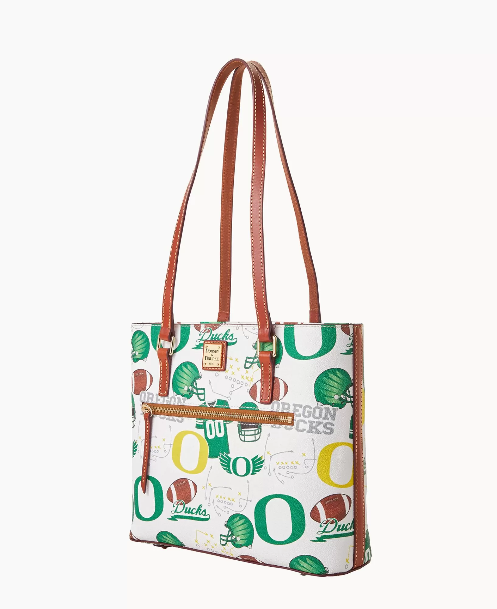 Shoulder Bags | Totes>Dooney & Bourke Collegiate University of Oregon Shopper WhiteMulti