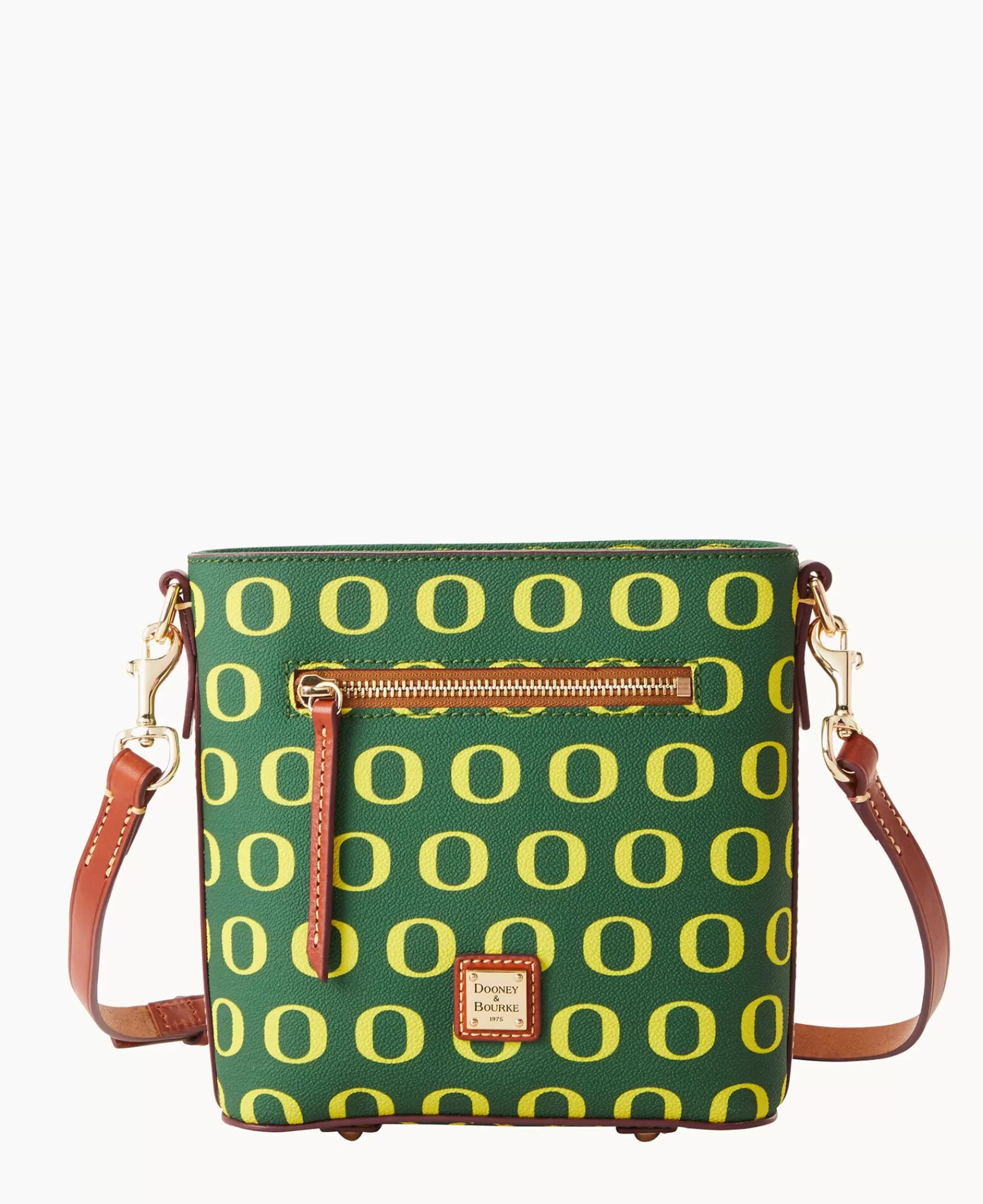 Shoulder Bags | Crossbodies>Dooney & Bourke Collegiate University of Oregon Small Zip Crossbody Green