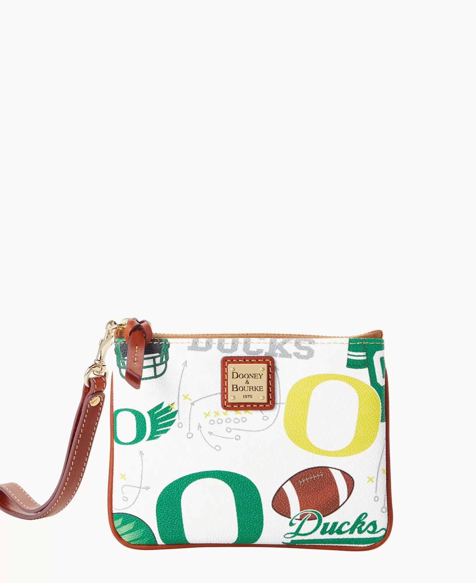 Wristlets | Wallets>Dooney & Bourke Collegiate University of Oregon Stadium Wristlet WhiteMulti