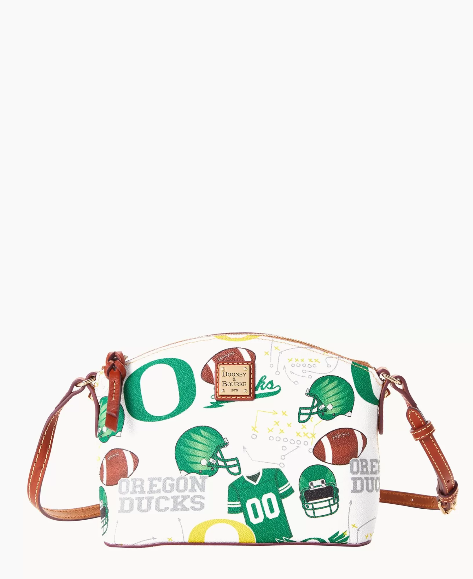 Shoulder Bags | Crossbodies>Dooney & Bourke Collegiate University of Oregon Suki Crossbody WhiteMulti