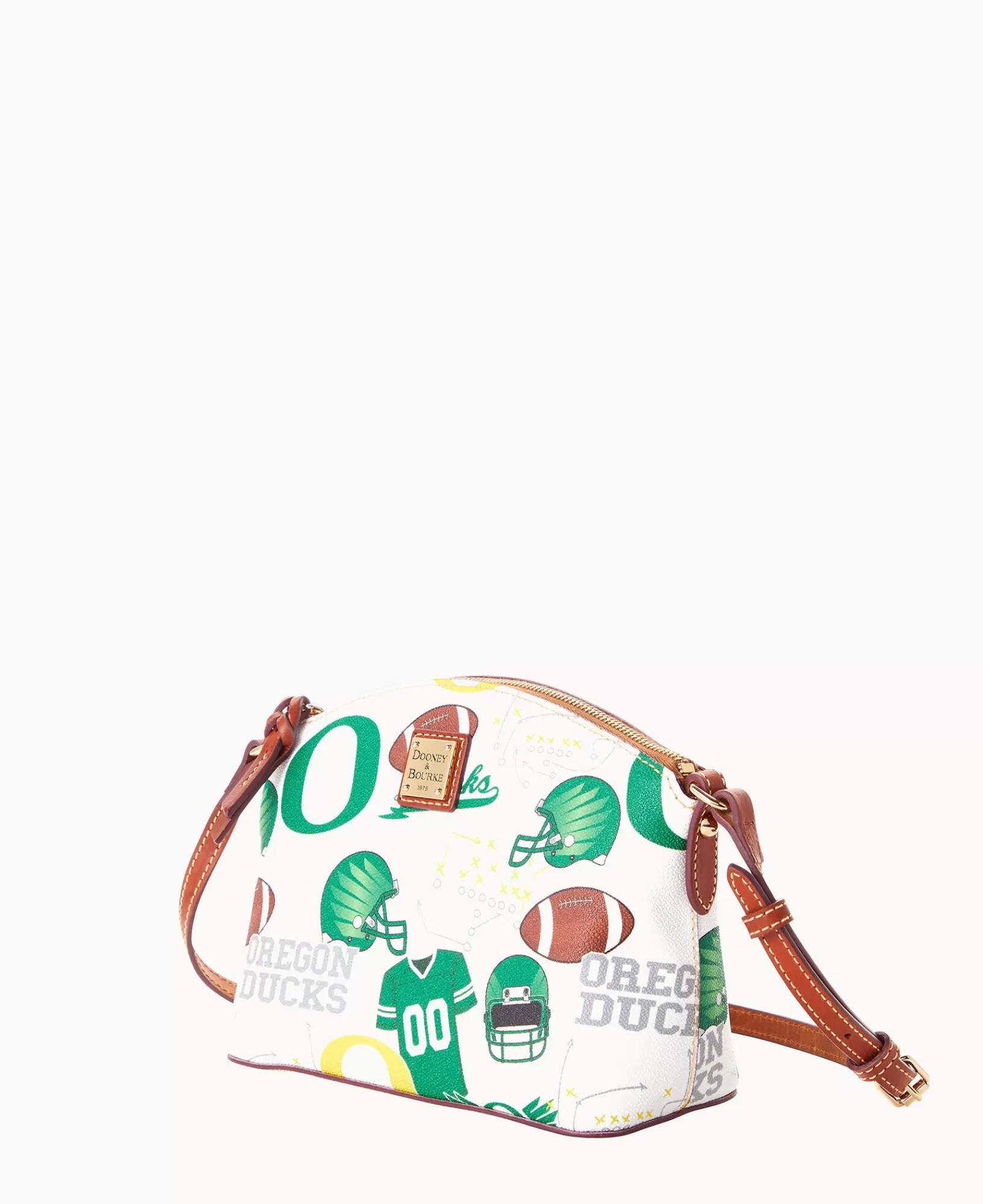 Shoulder Bags | Crossbodies>Dooney & Bourke Collegiate University of Oregon Suki Crossbody WhiteMulti