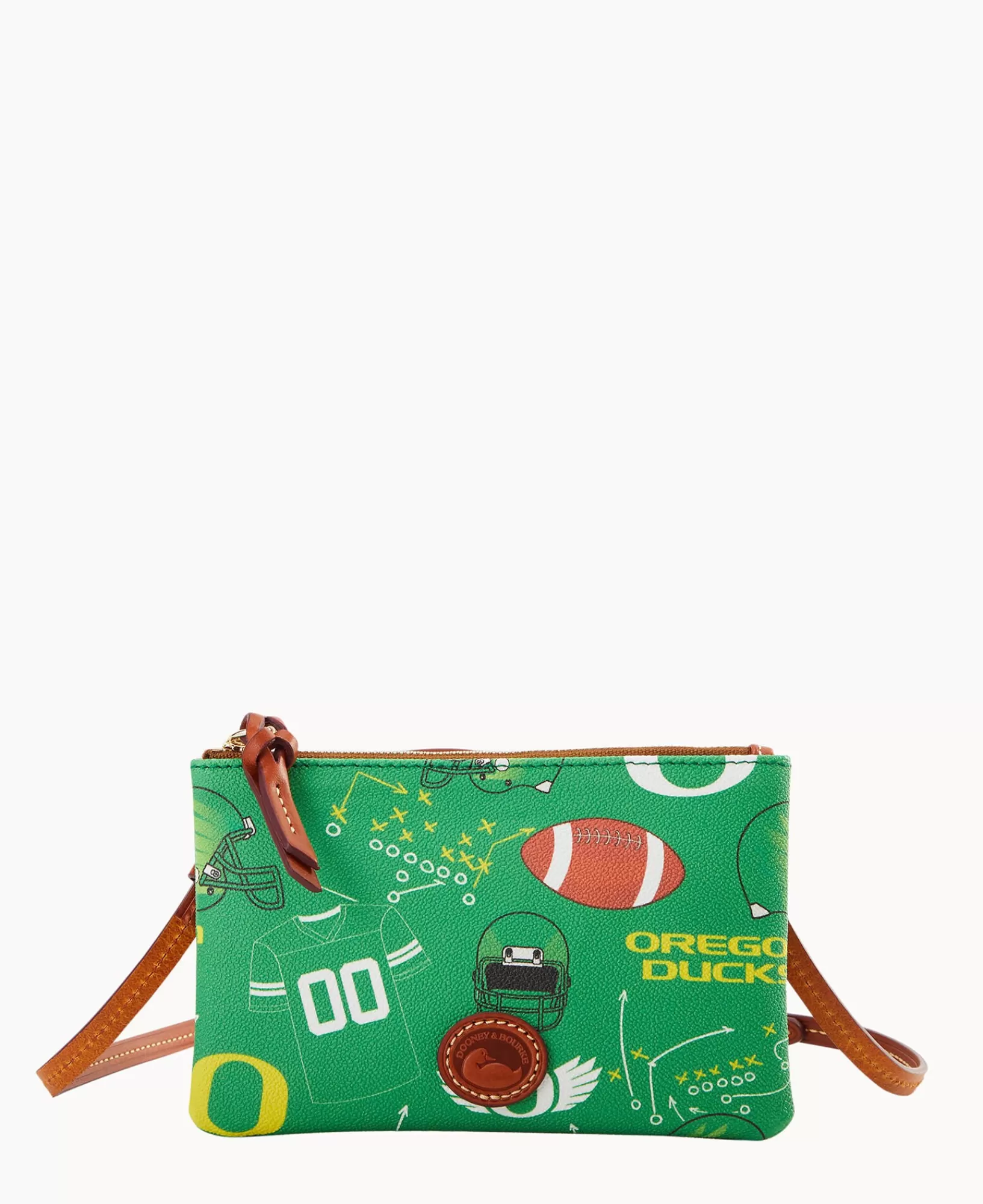 Shoulder Bags | Crossbodies>Dooney & Bourke Collegiate University of Oregon Top Zip Crossbody Green