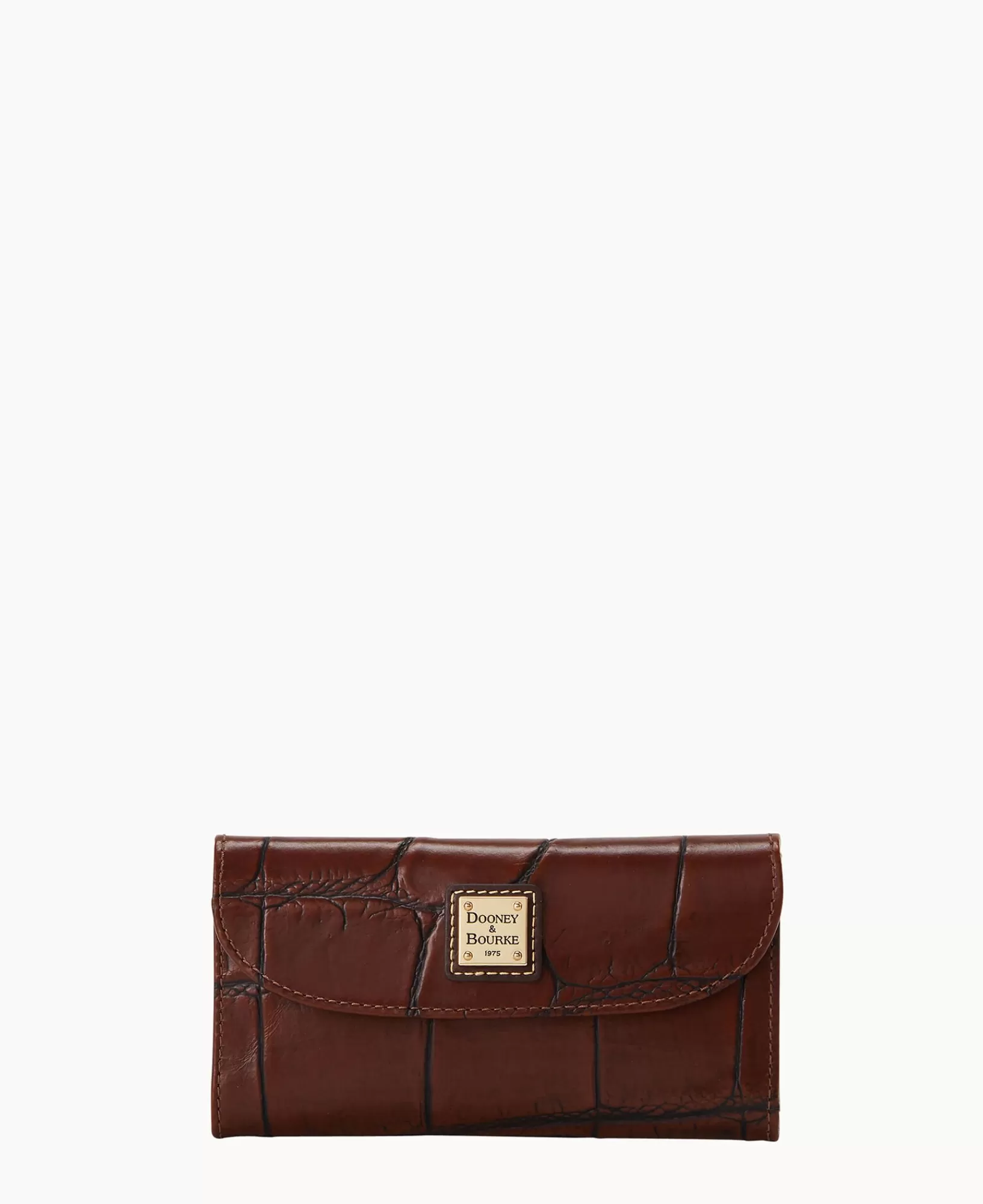 Clutches | Wallets>Dooney & Bourke Denison Continental Clutch Cognac