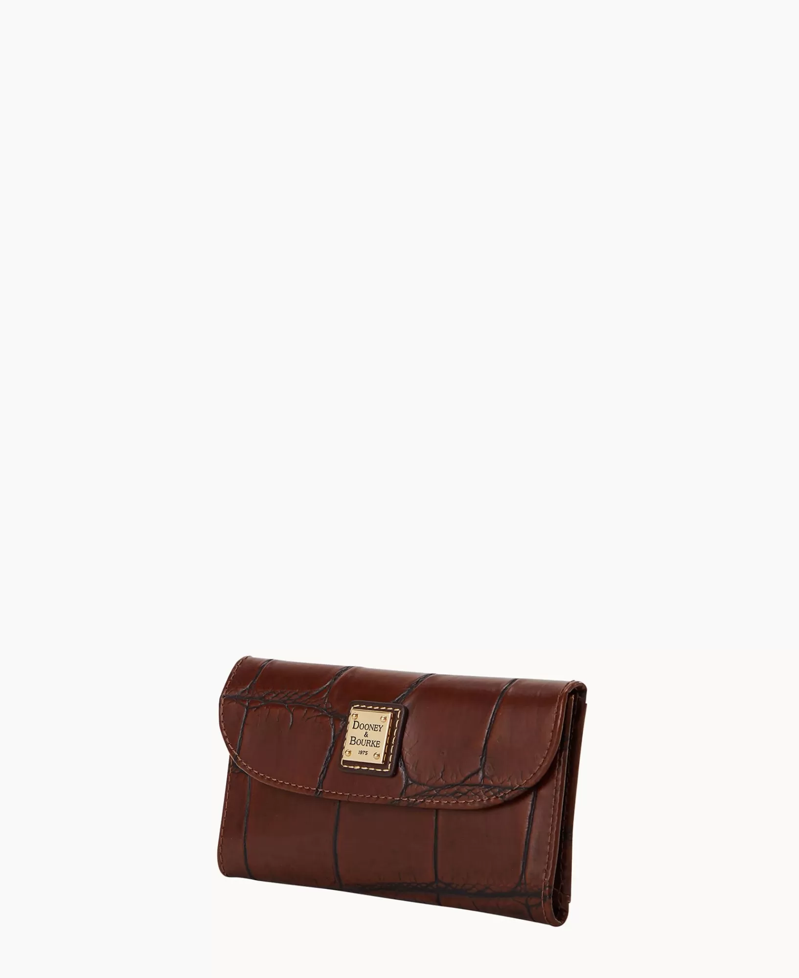 Clutches | Wallets>Dooney & Bourke Denison Continental Clutch Cognac