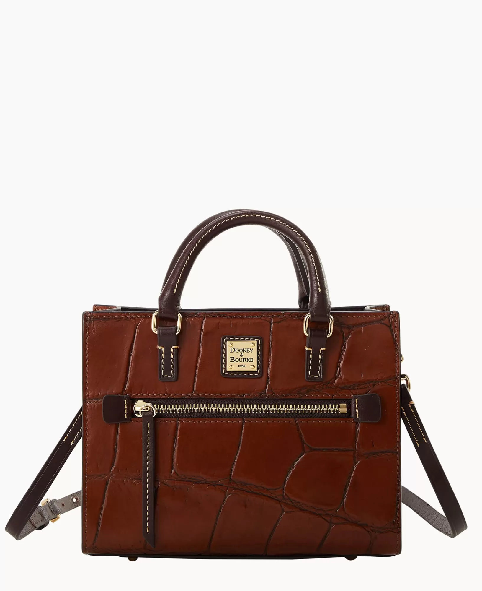 Mini Bags | Shoulder Bags>Dooney & Bourke Denison Mini Zip Janine Cognac