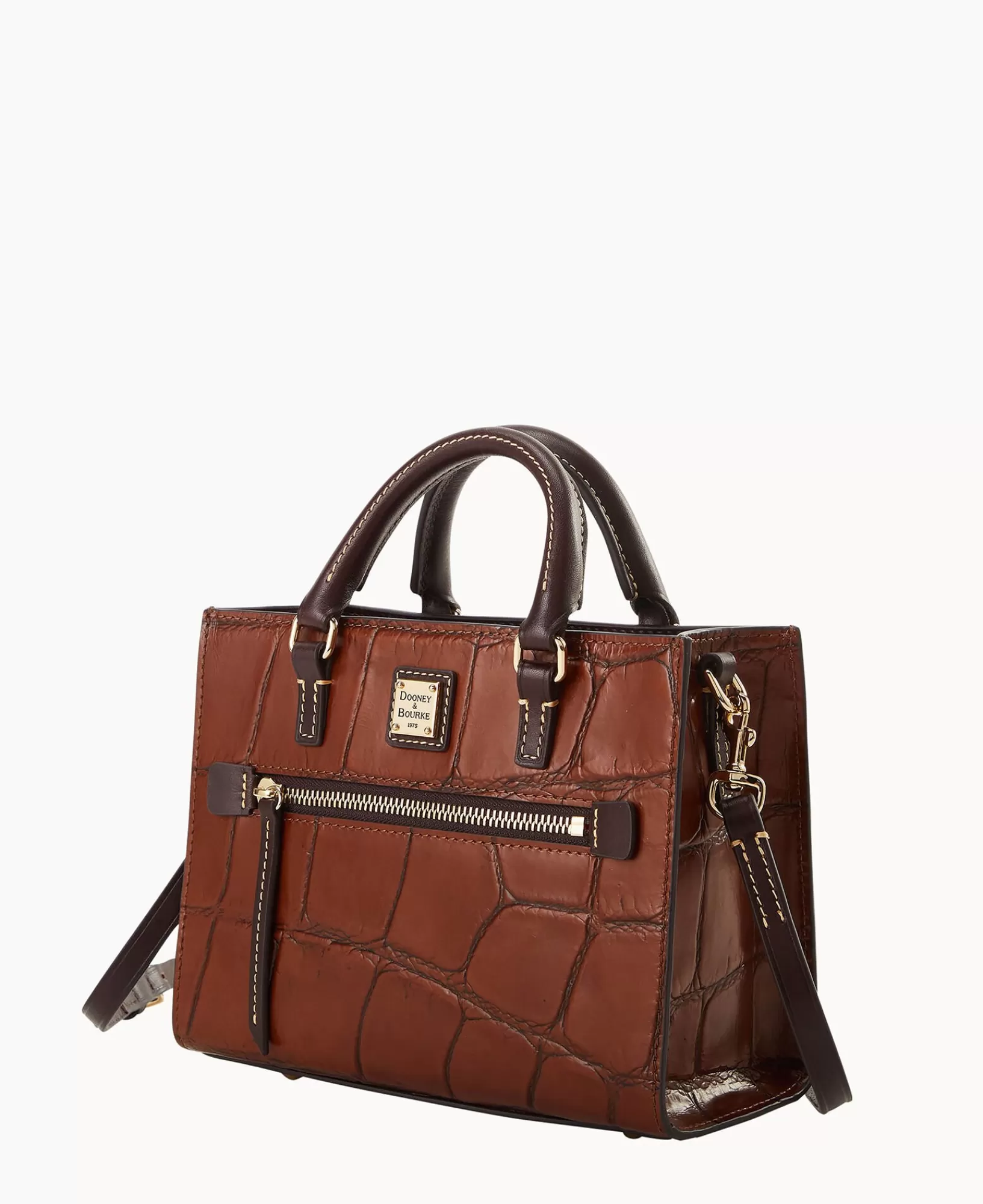 Mini Bags | Shoulder Bags>Dooney & Bourke Denison Mini Zip Janine Cognac