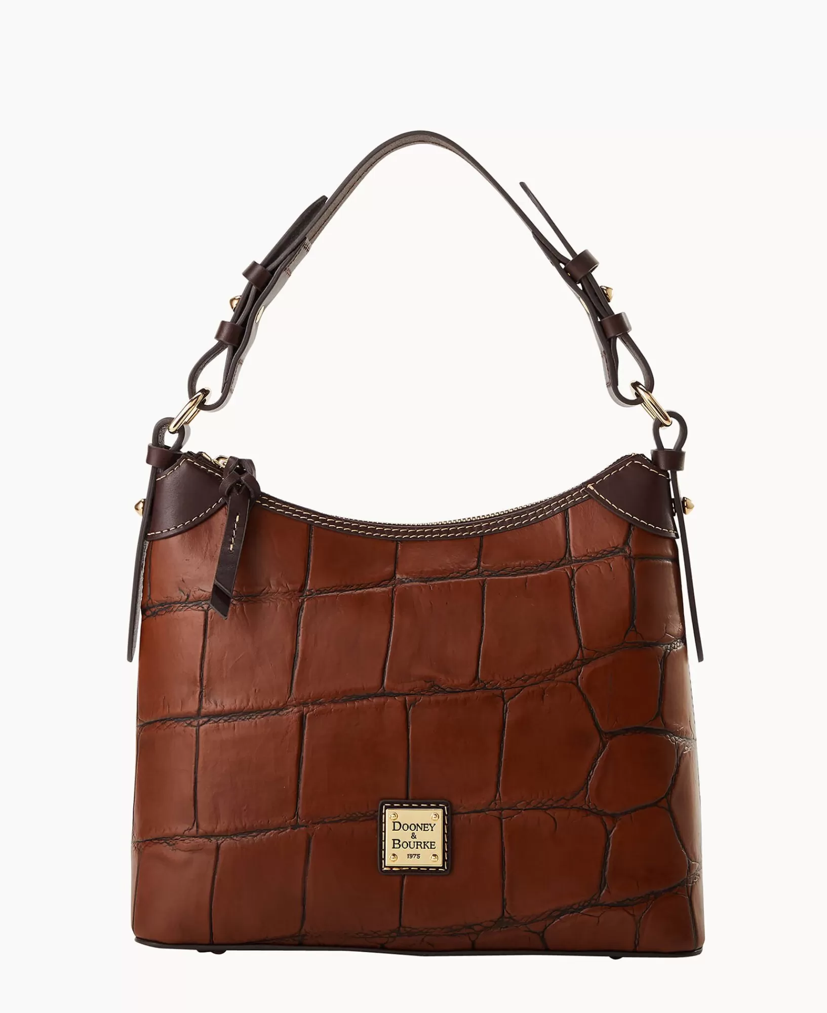 Shoulder Bags>Dooney & Bourke Denison Small Hobo Cognac