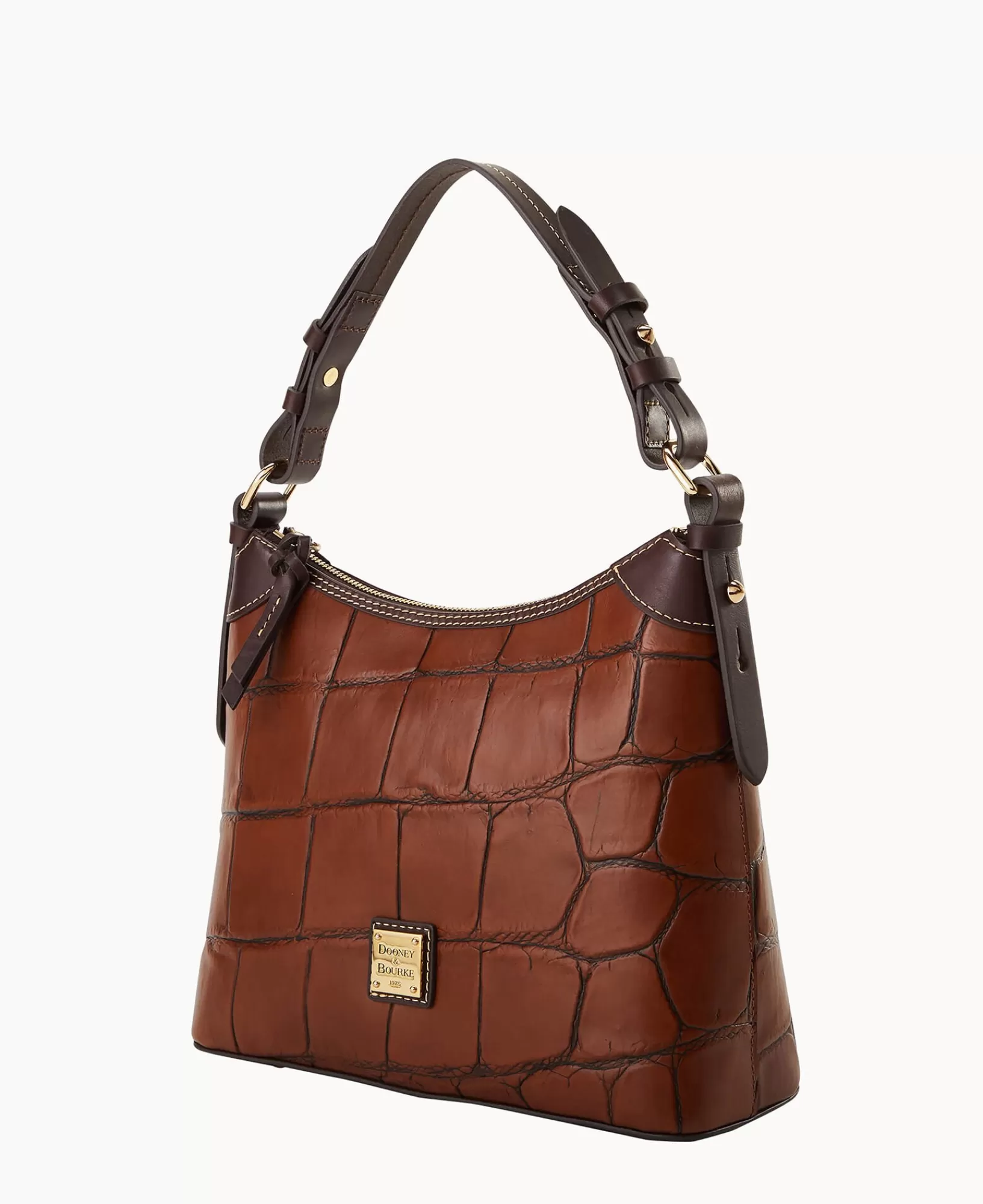 Shoulder Bags>Dooney & Bourke Denison Small Hobo Cognac