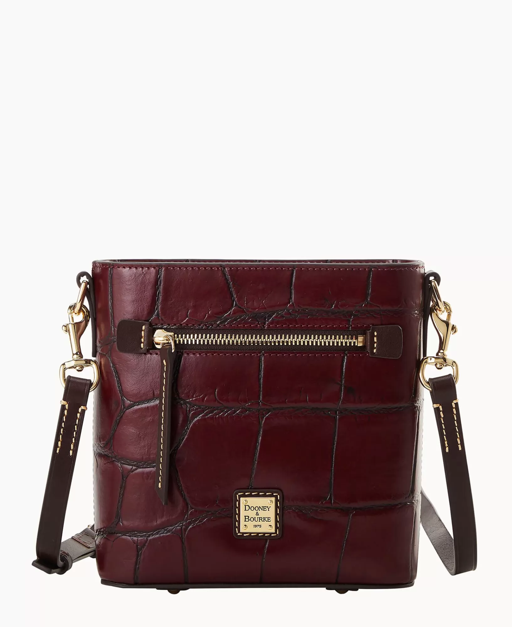 Shoulder Bags | Crossbodies>Dooney & Bourke Denison Small Zip Crossbody Bordeaux