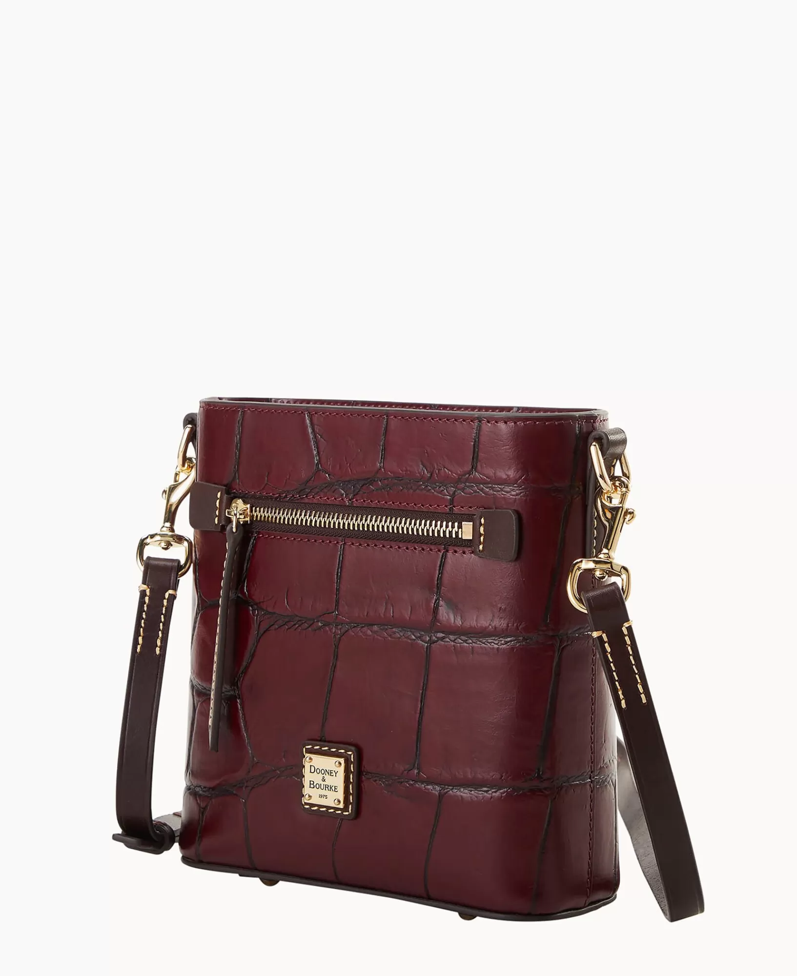 Shoulder Bags | Crossbodies>Dooney & Bourke Denison Small Zip Crossbody Bordeaux