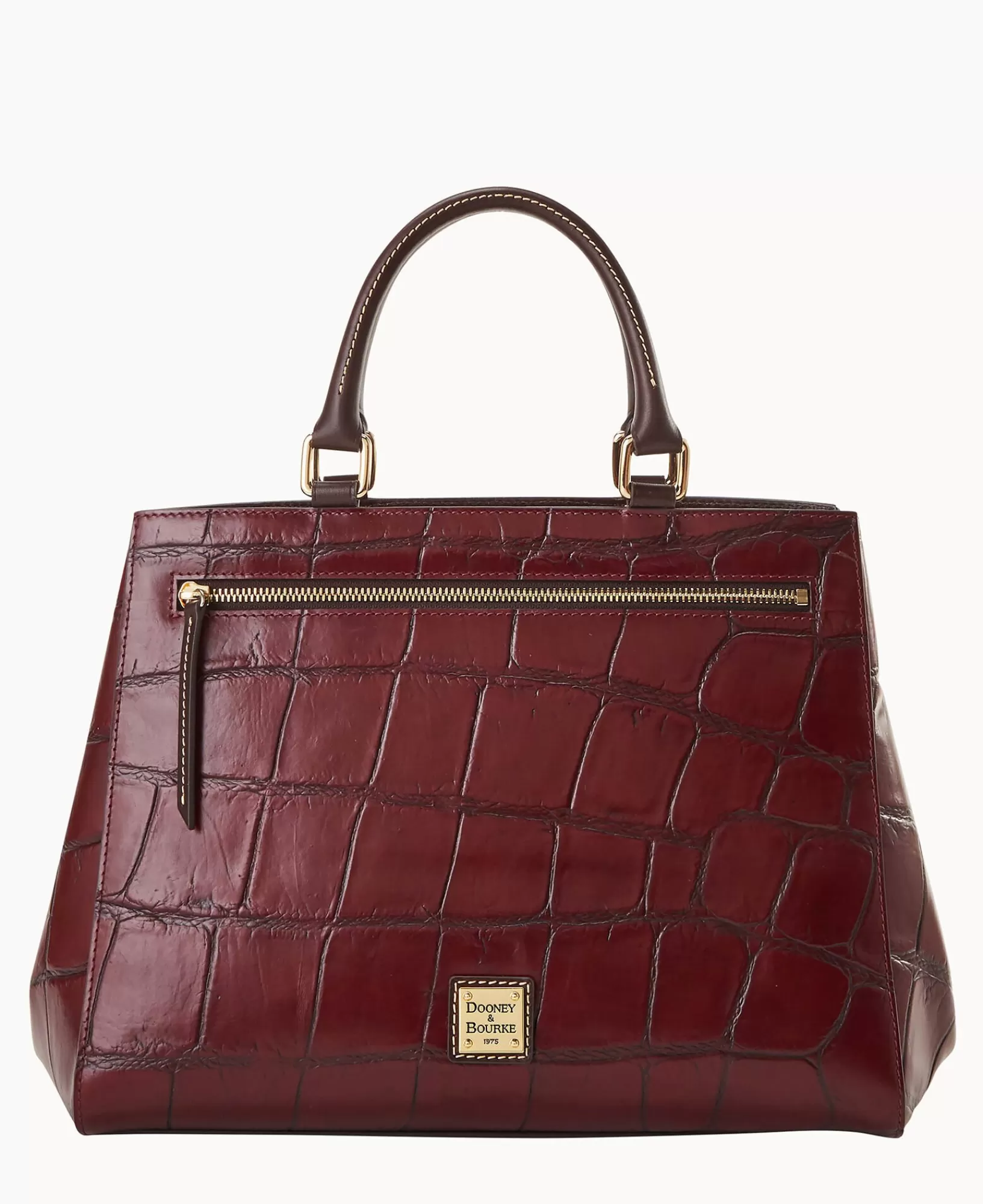 Shoulder Bags | Crossbodies>Dooney & Bourke Denison Zip Satchel Bordeaux