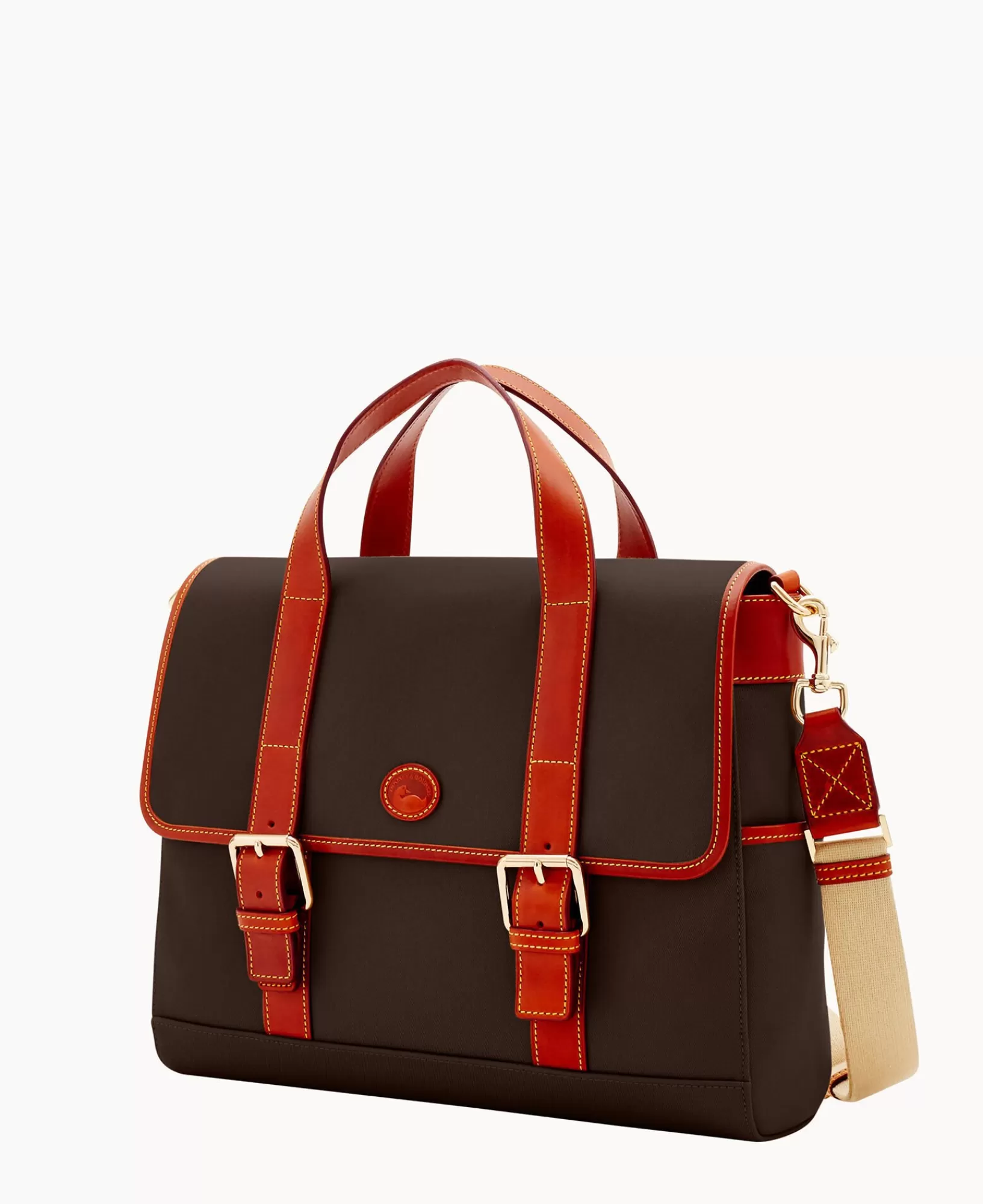 Travel>Dooney & Bourke Executive Cabriolet Hunter Messenger Chocolate