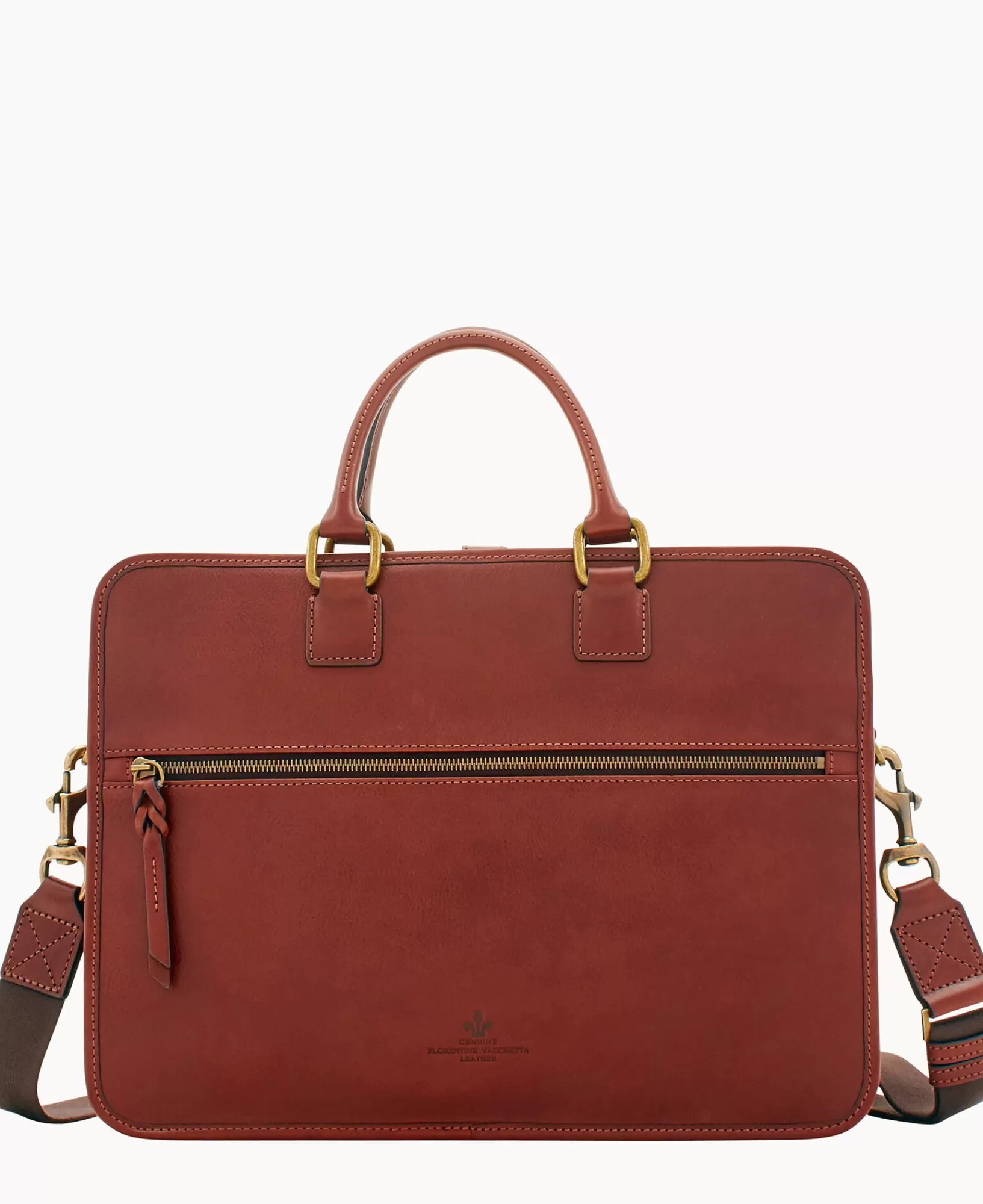 Business & Tech | Travel>Dooney & Bourke Florentine Brooklyn Briefcase Chestnut