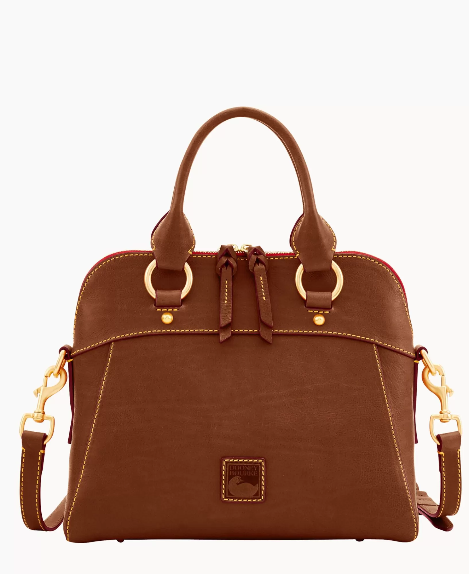 Shoulder Bags | Satchels>Dooney & Bourke Florentine Cameron Satchel Chestnut