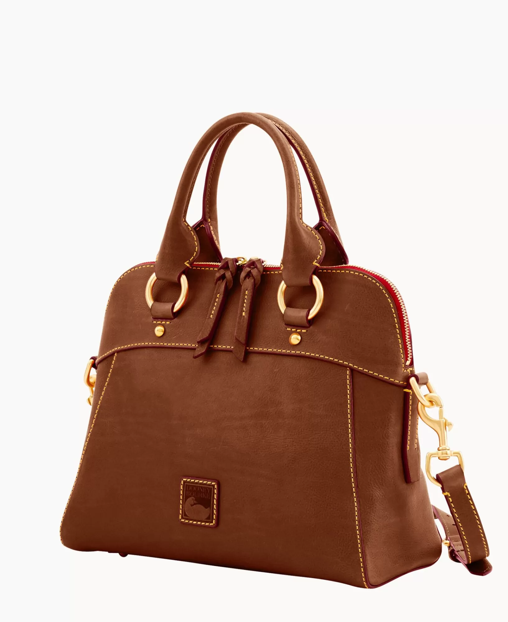 Shoulder Bags | Satchels>Dooney & Bourke Florentine Cameron Satchel Chestnut