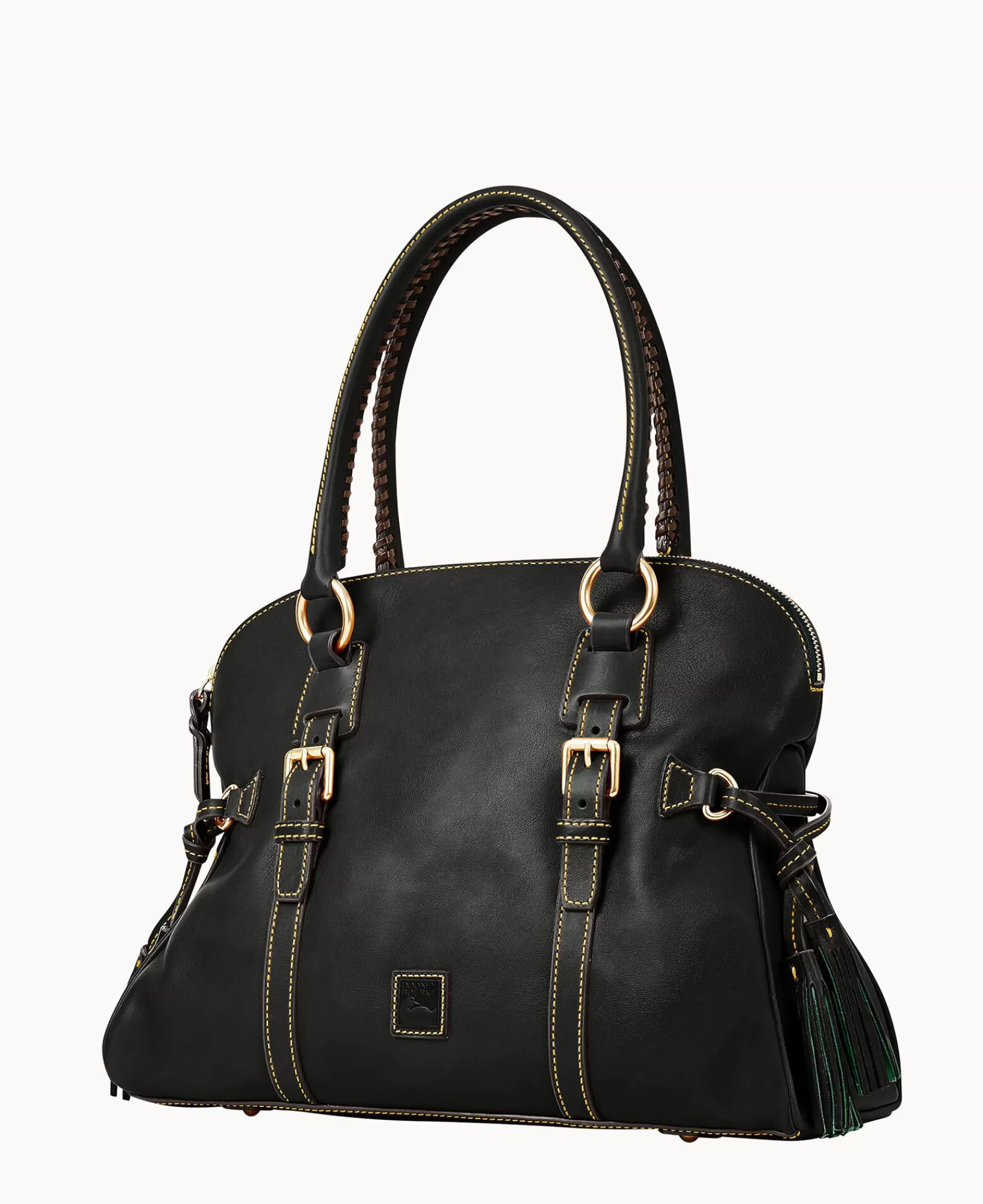 Shoulder Bags | Satchels>Dooney & Bourke Florentine Domed Buckle Satchel BlackBlack