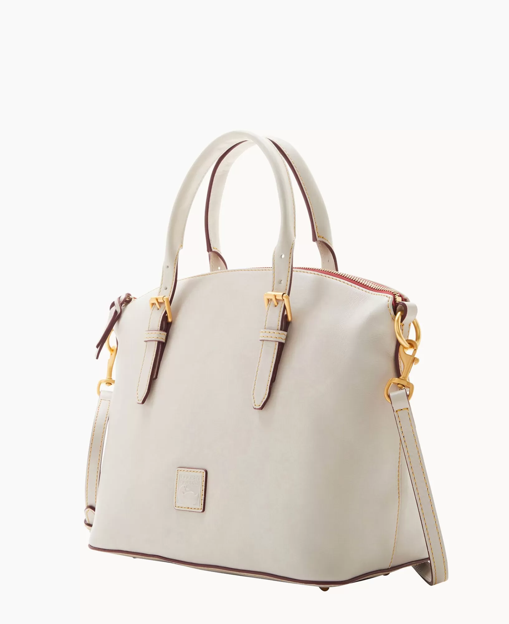 Shoulder Bags | Satchels>Dooney & Bourke Florentine Domed Satchel Ecru